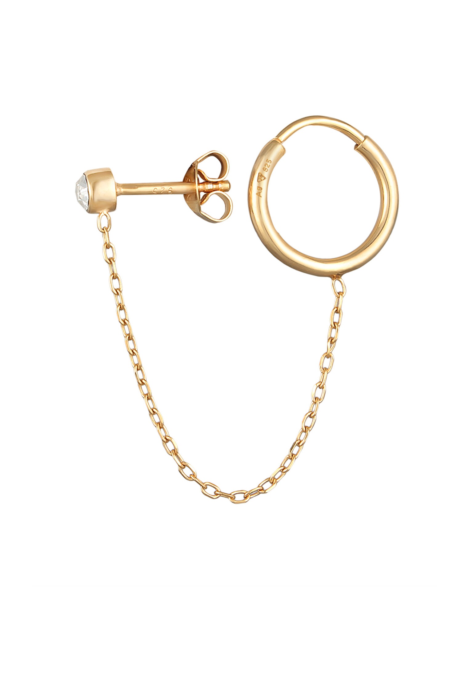 Elli Ohrklemme »Ohrringe Doppelter Piercing 2-Loch Ohrring 925 Silber«