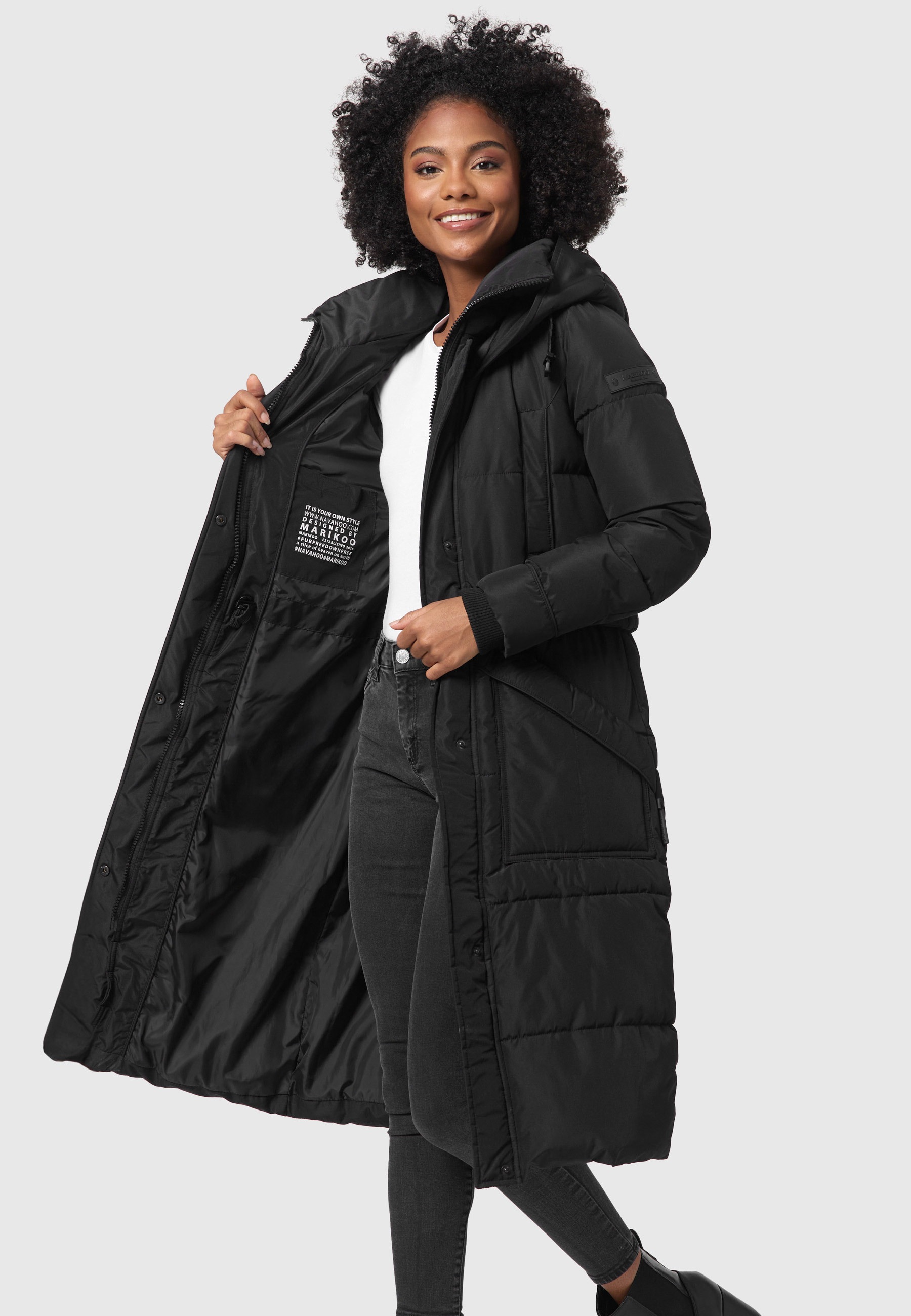 Marikoo Winterjacke »Marikoo Ayumii Damen lange Winter Steppjacke B948«