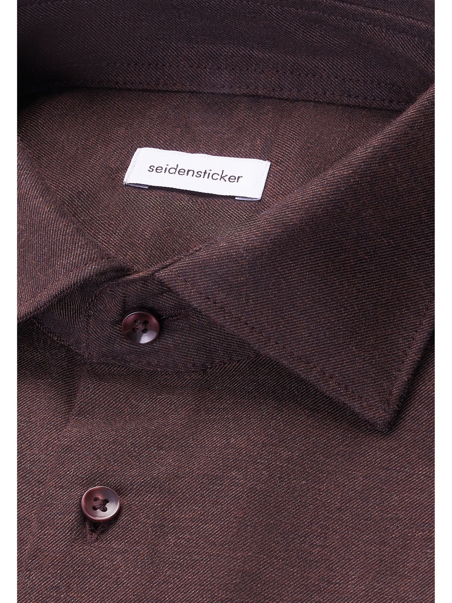 seidensticker Flanellhemd »Schwarze Rose« Regular 1/1 Kentkragen Uni