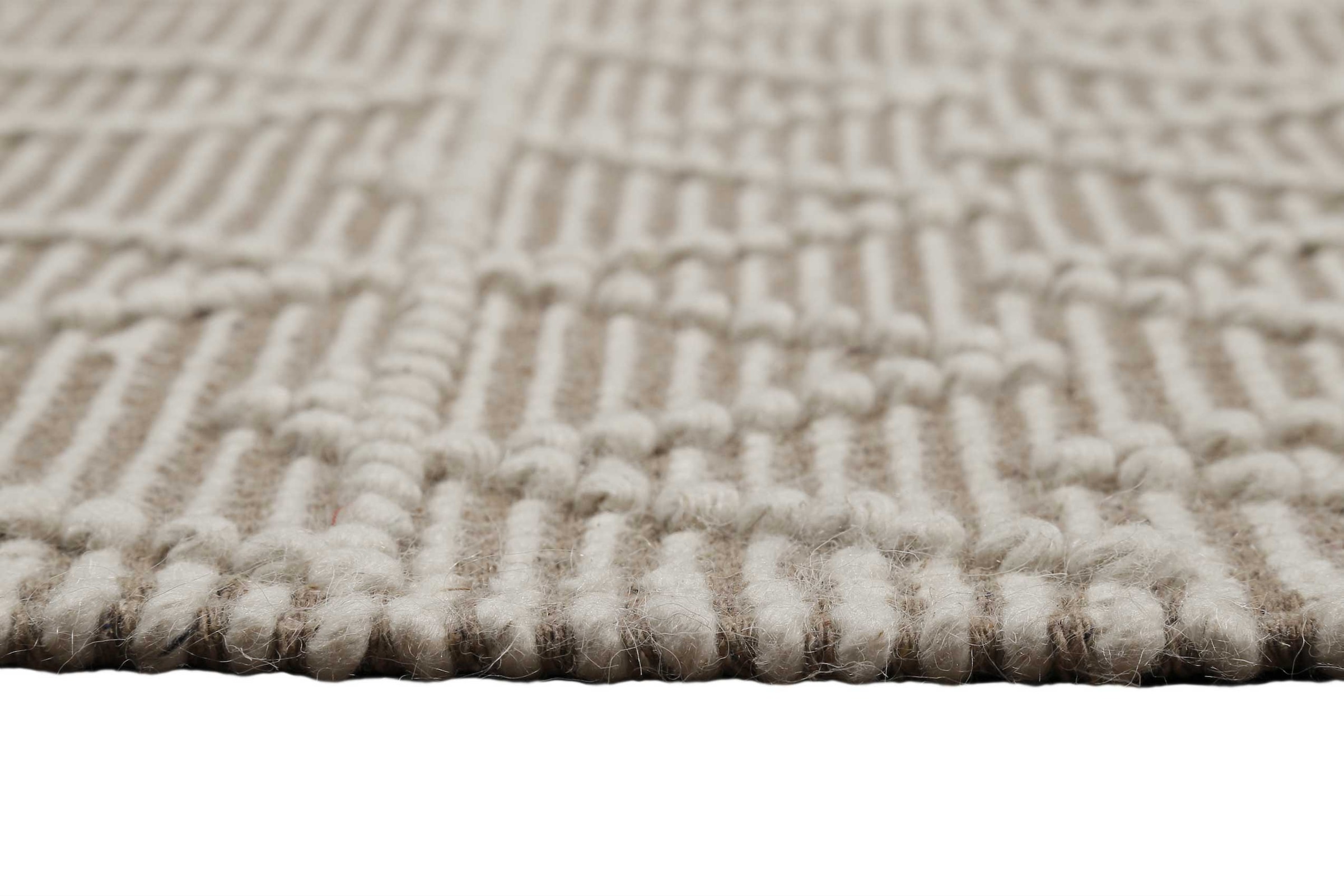 Esprit Teppich »Ana« rechteckig 8 mm Höhe Wollteppich, handgewebt, kurzflor, natürlich, geometrisch, schlicht