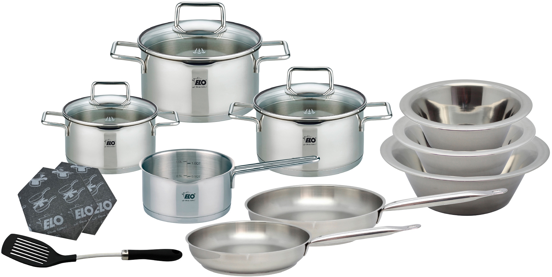 Topf-Set »Smart Steam«, Edelstahl 18/10, (Set, 12 tlg., Fleischtopf 16/20/24 cm, 1x...