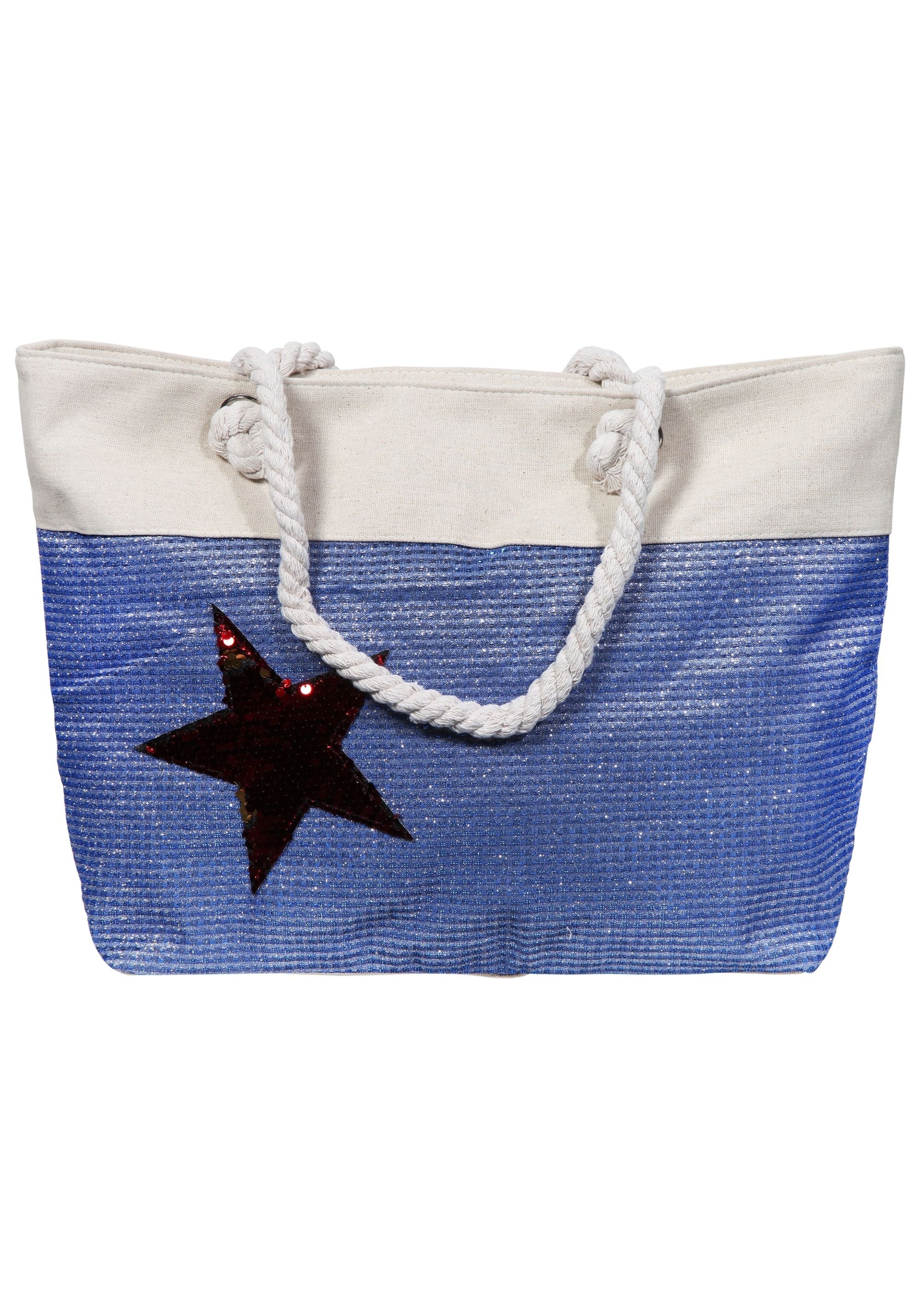 Cham Cham Strandtasche »Damen Handtasche aus Textil, 46x32x13cm«
