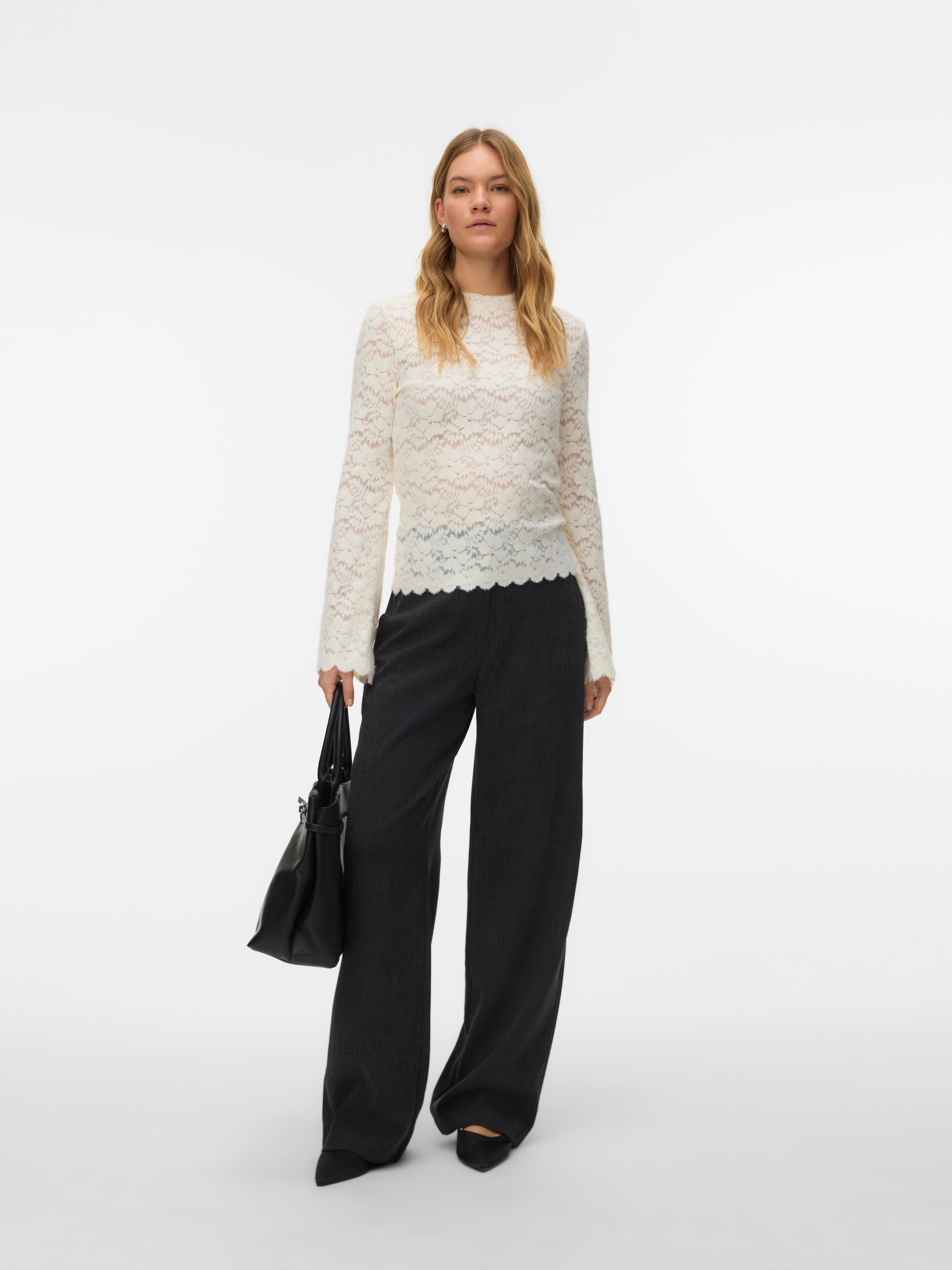 Vero Moda Anzughose »VMBESTIE HW WIDE PANT NOOS«  Materialmix