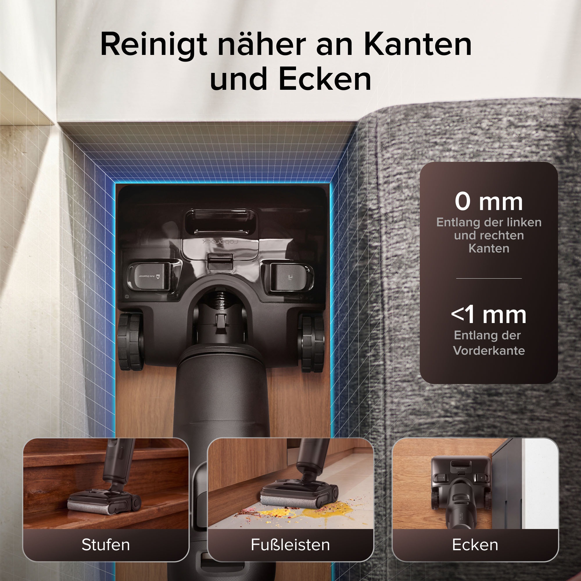 Roborock Nass-Trocken-Akkusauger »F25 Pro Turbo« HyperScrub Schrubbermodus, 25.000 Pa, App-Steuerung