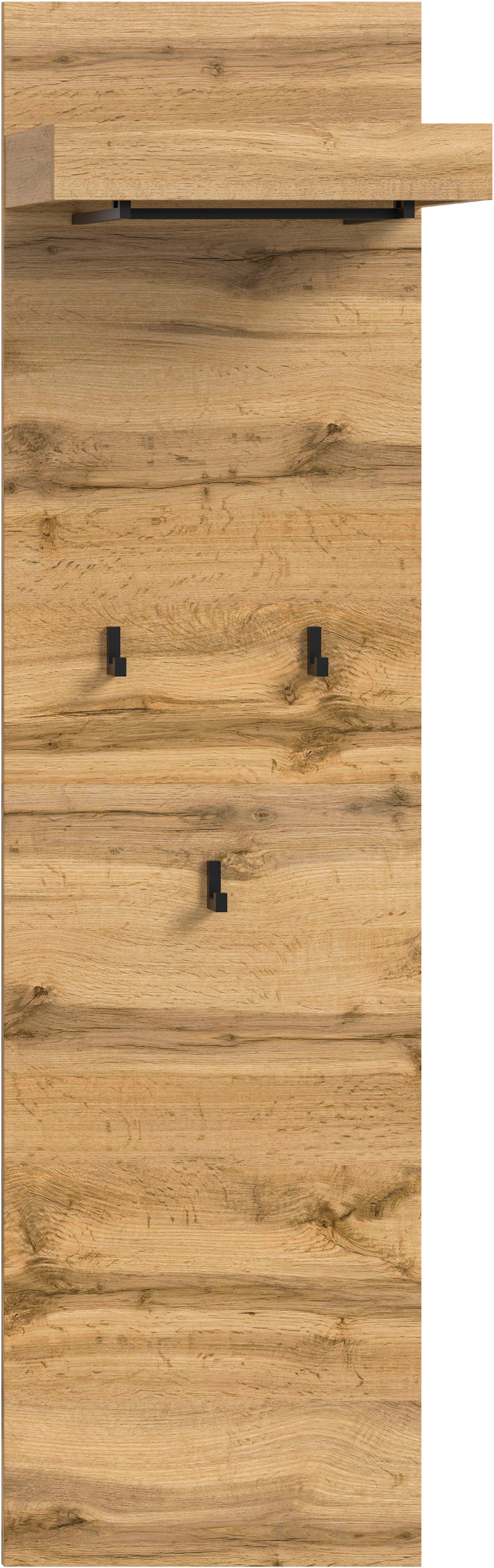 OTTO home Garderobenpaneel »MAMBO, TOPSELLER!, Höhe 150cm, 3 Haken, Ablageboden, Garderobenstange« individuell mit weiteren Artikeln der Serie MAMBO kombinierbar, 1 Stk. tlg. Paneel, Garderobe, Flur, Diele, Hakenleiste