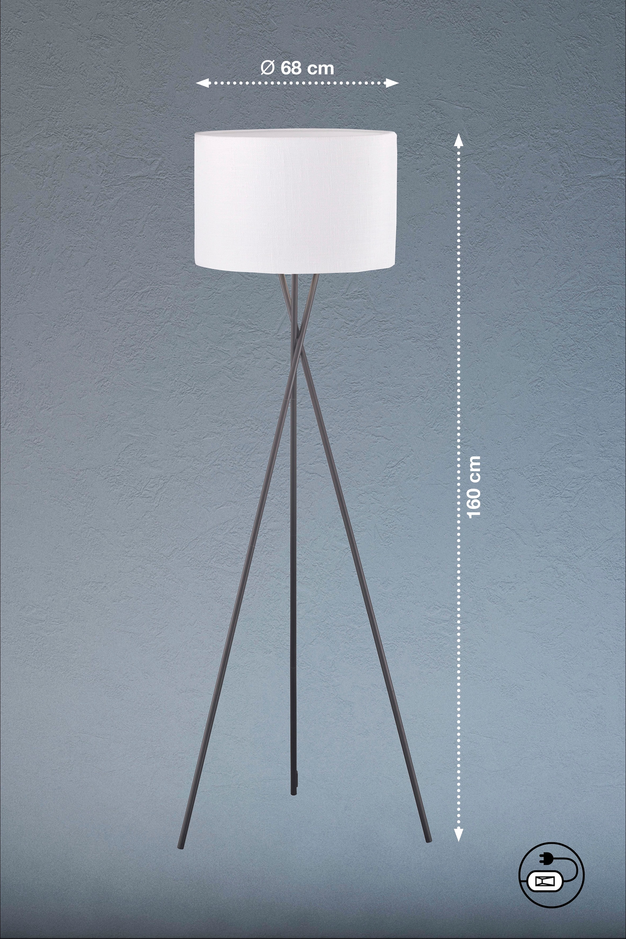 FISCHER & HONSEL Stehlampe »Wotan«, 3 flammig, Leuchtmittel E27 | Leuchtmittel wechselbar
