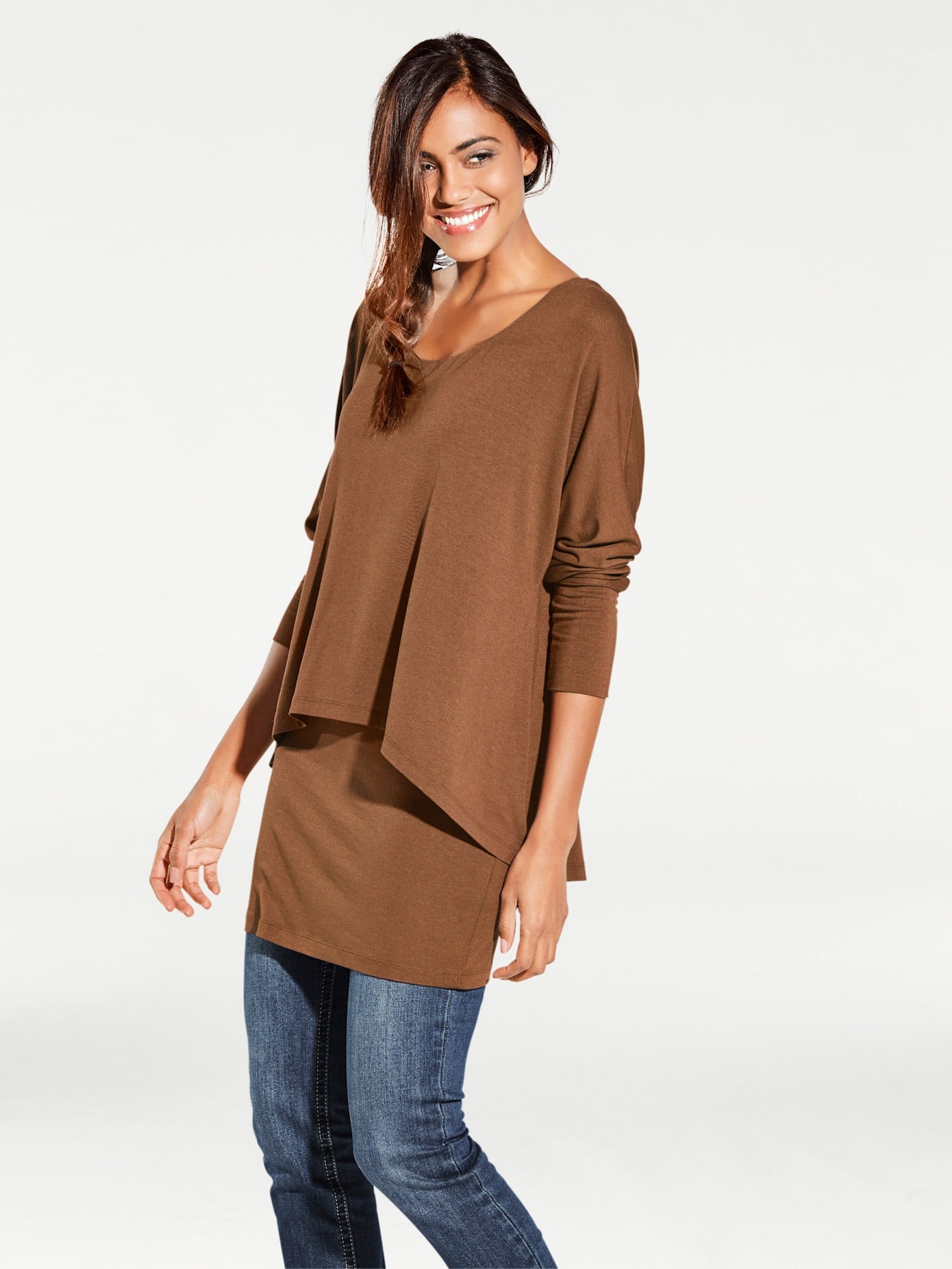 heine Rundhalsshirt »Rundhals-Shirt«, (1 tlg.)