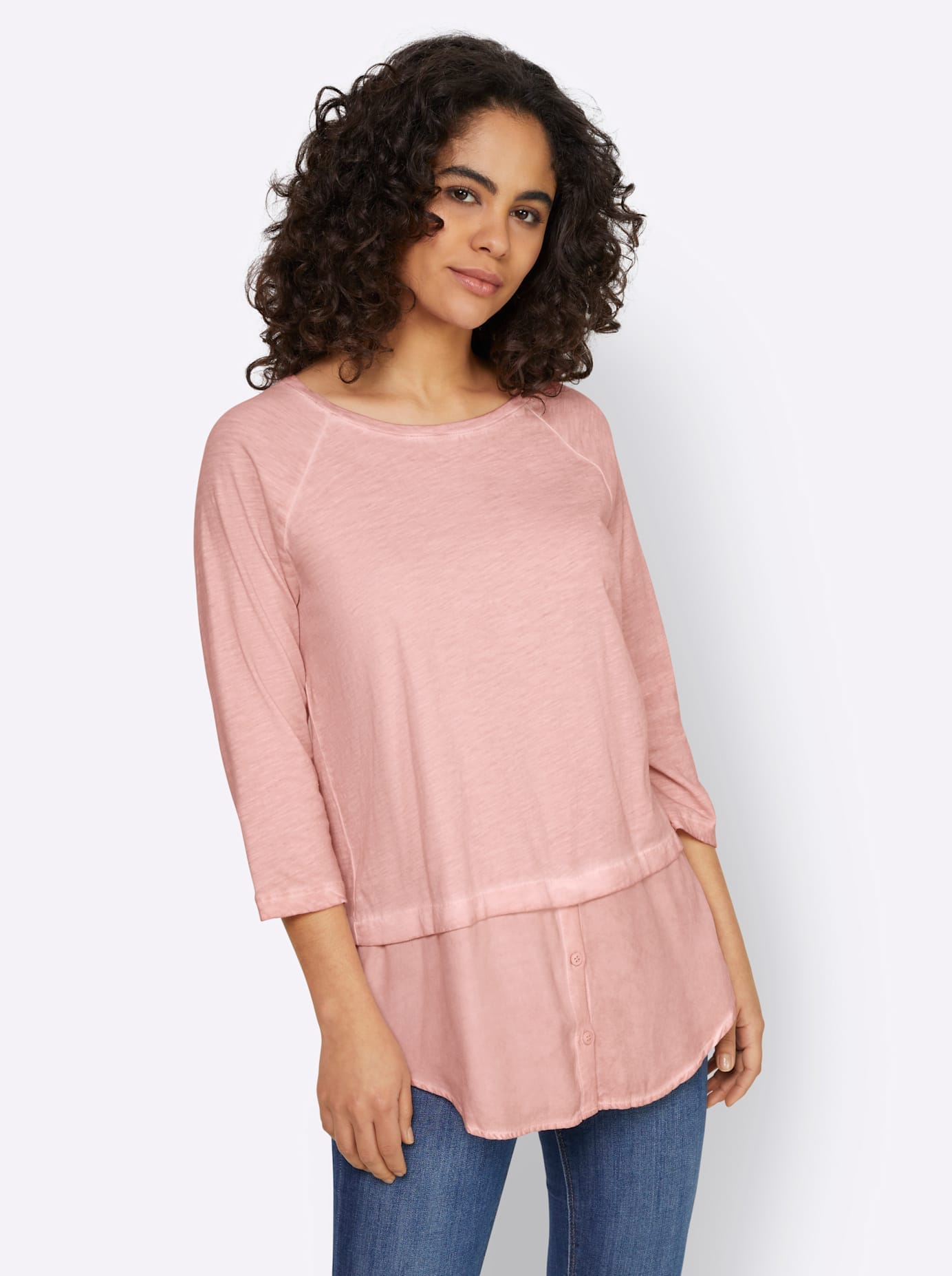heine Rundhalsshirt »Shirt«, (1 tlg.)