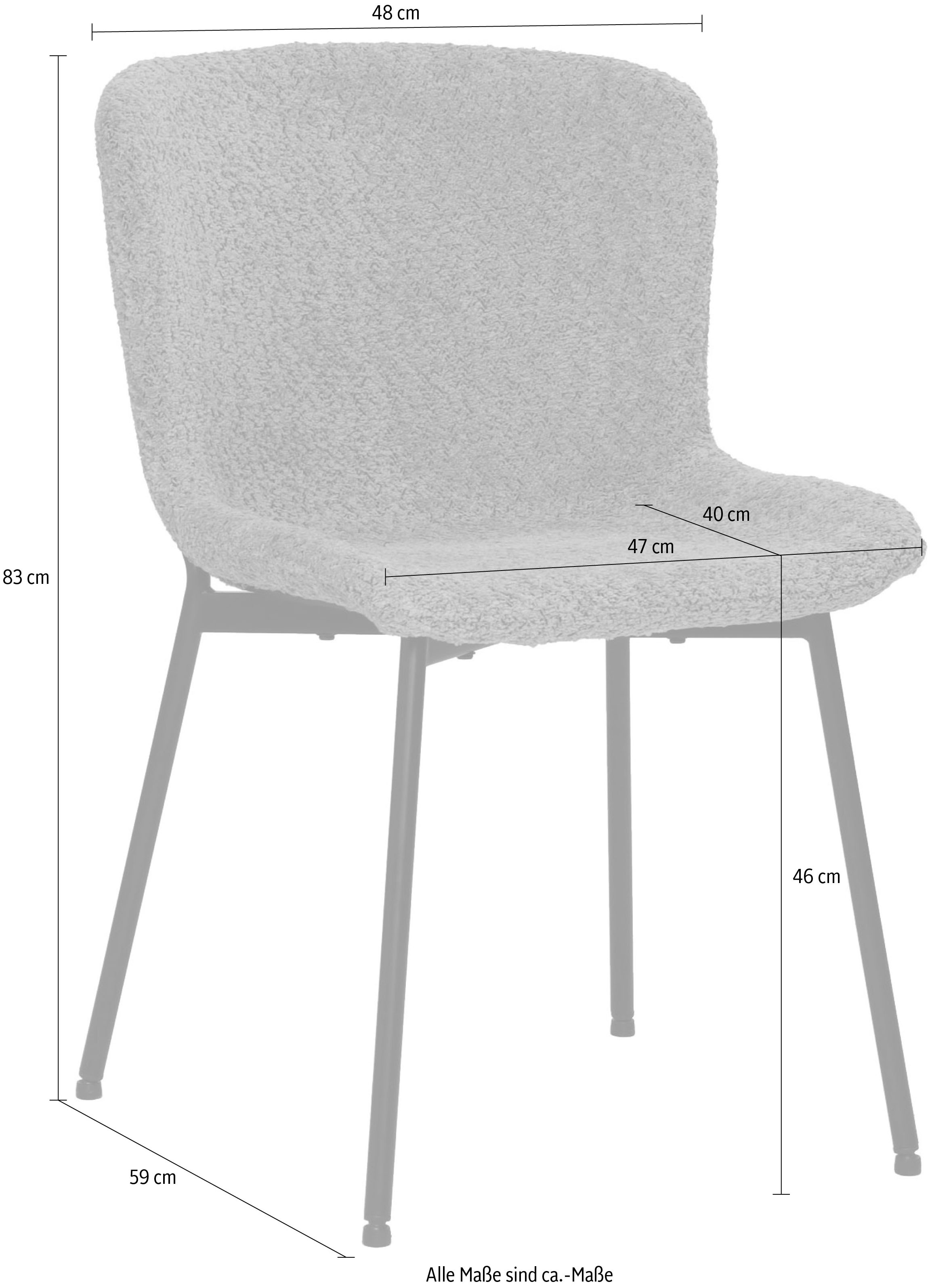SIT 4-Fußstuhl, (Set), 2 St., Bouclé, Oeko-Tex zertifiziert