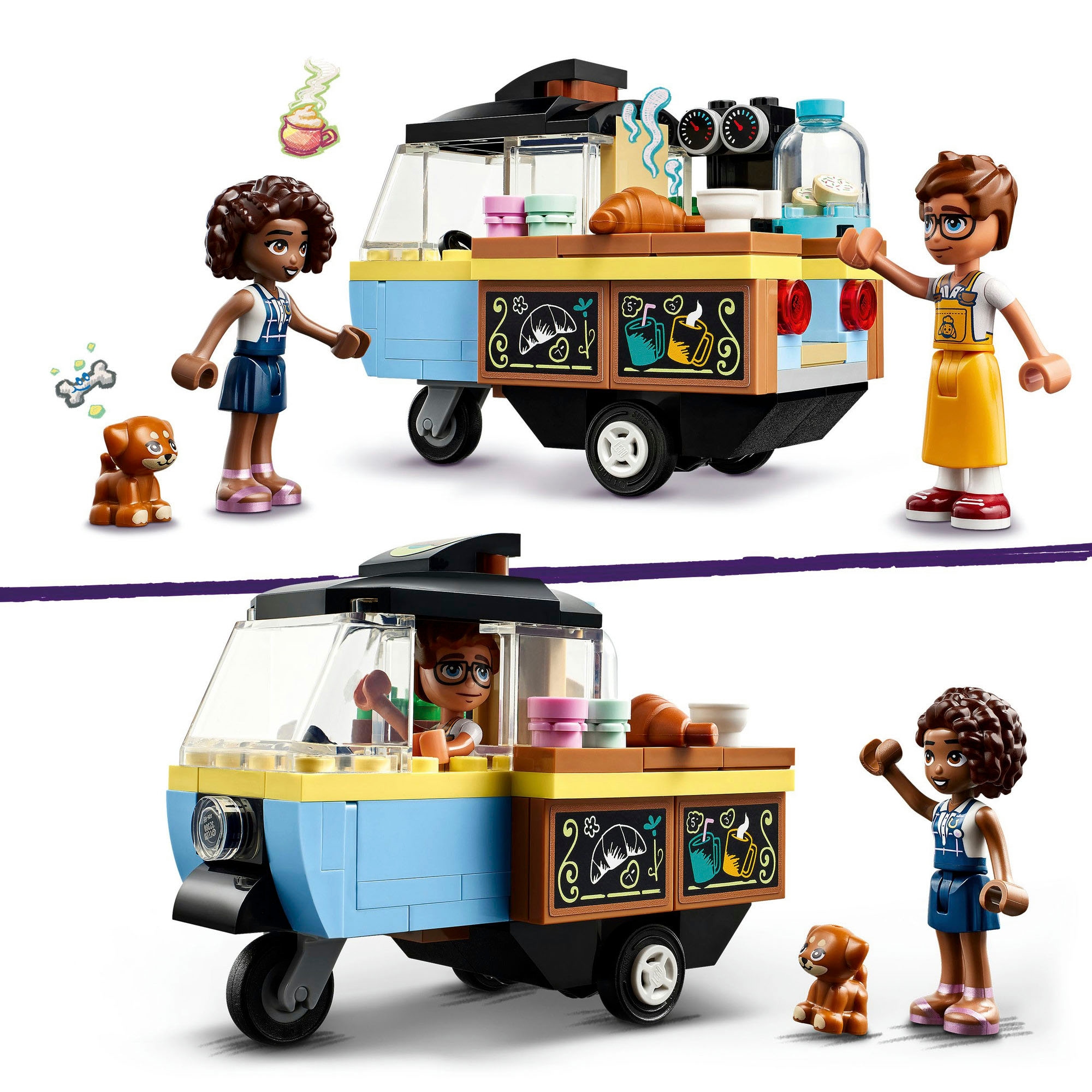 LEGO® Konstruktionsspielsteine »Rollendes Café (42606), LEGO Friends«, (125 St.), Made in Europe