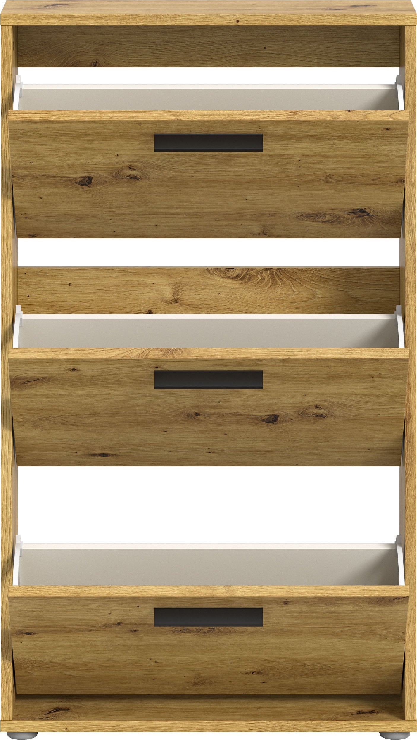 HBZ Schuhkommode »Sam«, (1 St.), Schuhkipper, Schuhschrank mit 3 Klappen, BxHxT 59x103x17cm
