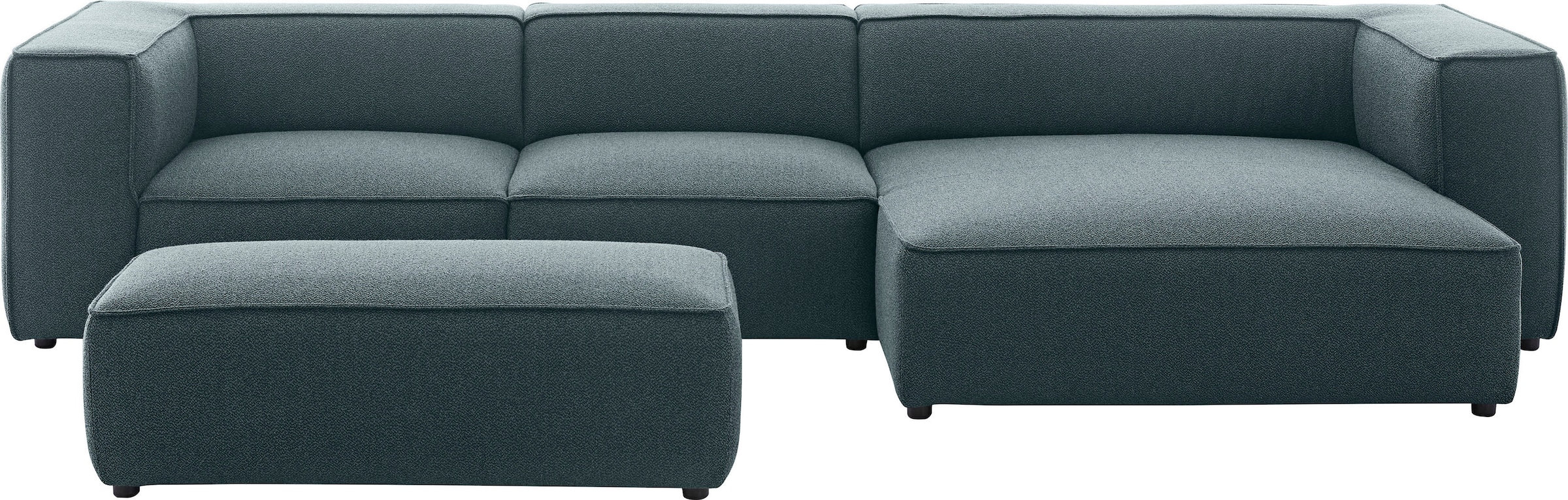W.SCHILLIG Ecksofa »around-the-block Mega Sofa, viel Platz und hoher Sitzkomfort, L-Form« mit eleganter Biese, mit Federkern, Breite 341 cm