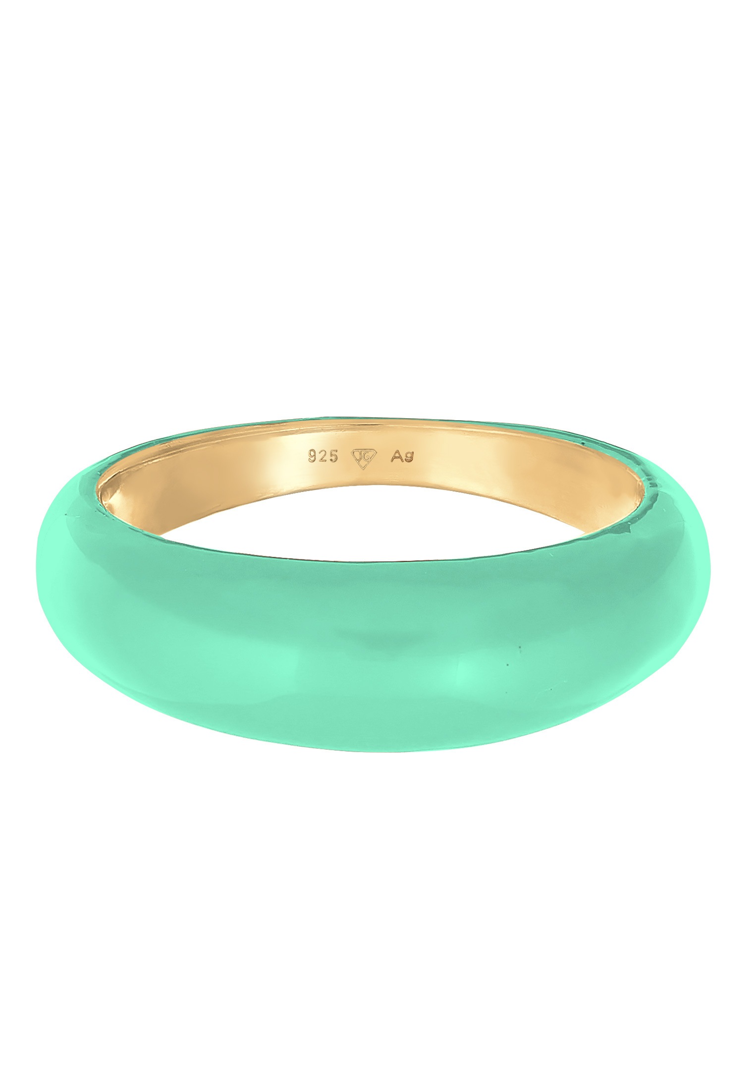 Elli Silberring »Ring Bandring Stapelring Emaille 925er Silber vergoldet«