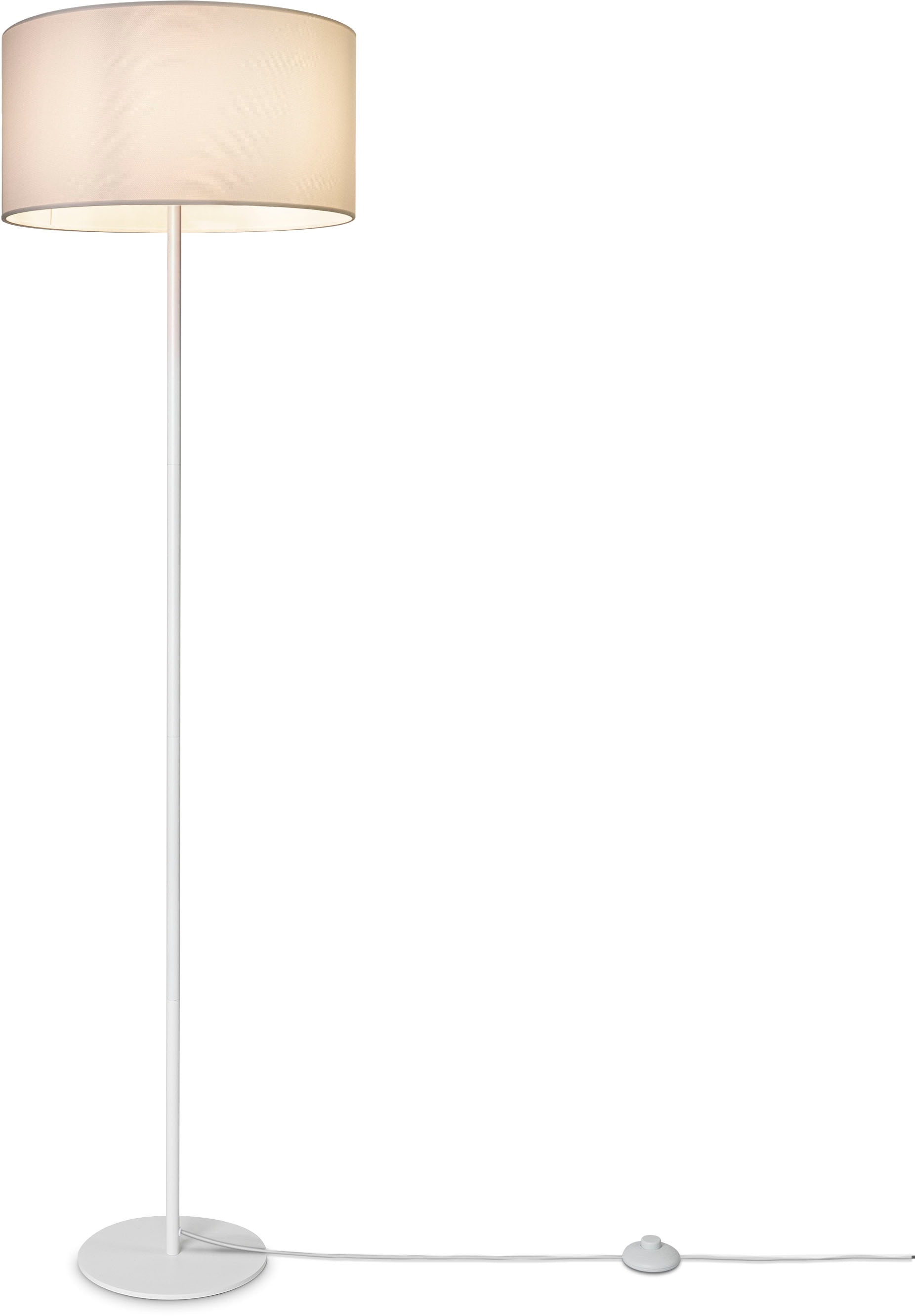 Paco Home Stehlampe Stehlampe UNI E27 CANVAS Büro | Garantie 3 Wohnzimmer COLOR«, XXL kaufen Leselampe »LUCA Jahren mit Stoff Skandi Lampenschirm online