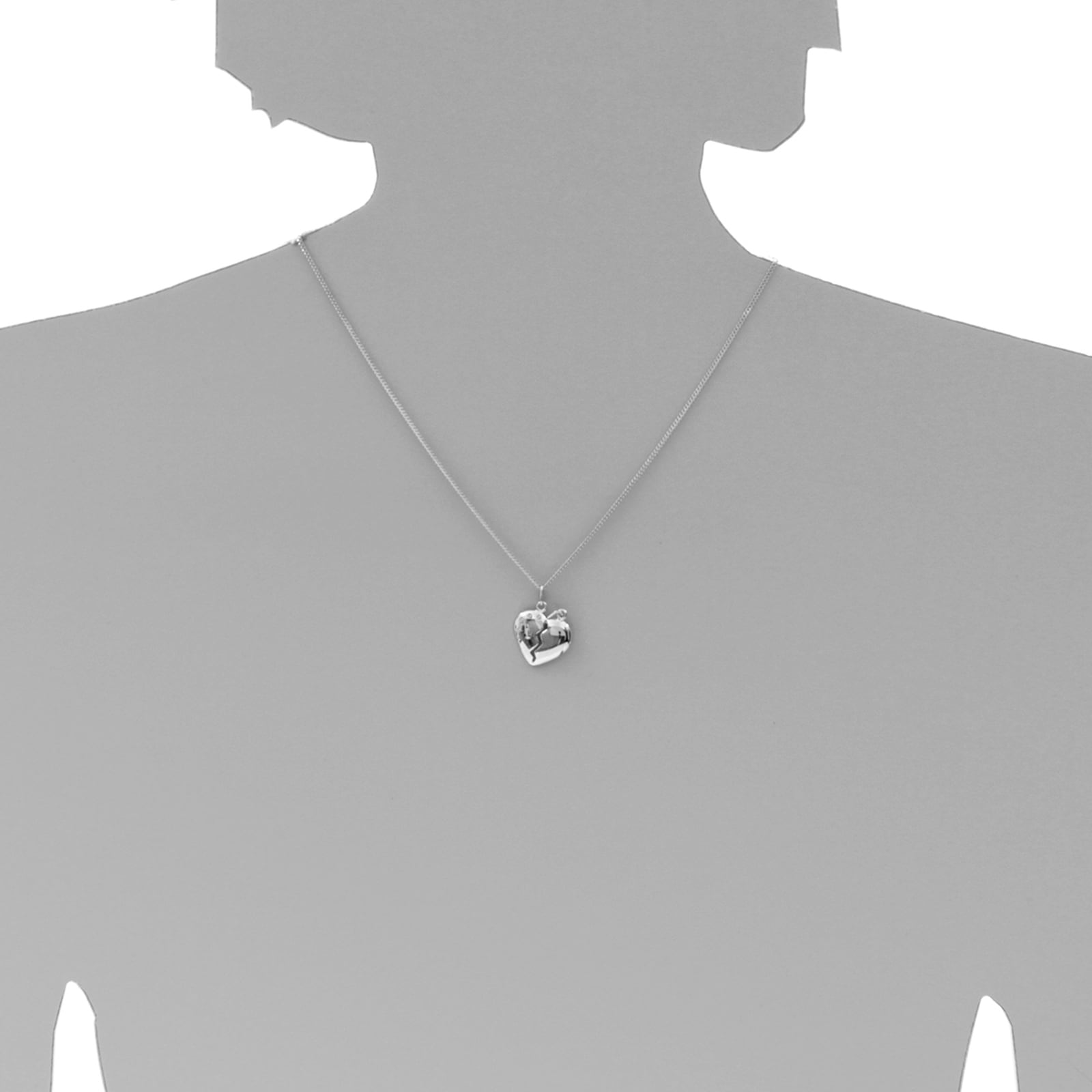 OSTSEE-SCHMUCK Kettenanhänger »- geteiltes Herz - Silber 925/000 - Zirkonia«