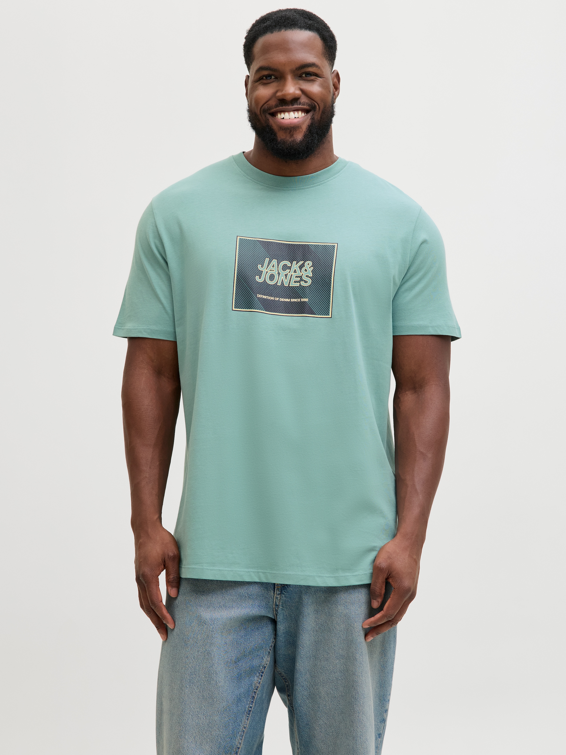 Jack & Jones PlusSize Rundhalsshirt »JJRAIN TEE SS CREW NECK PLS«