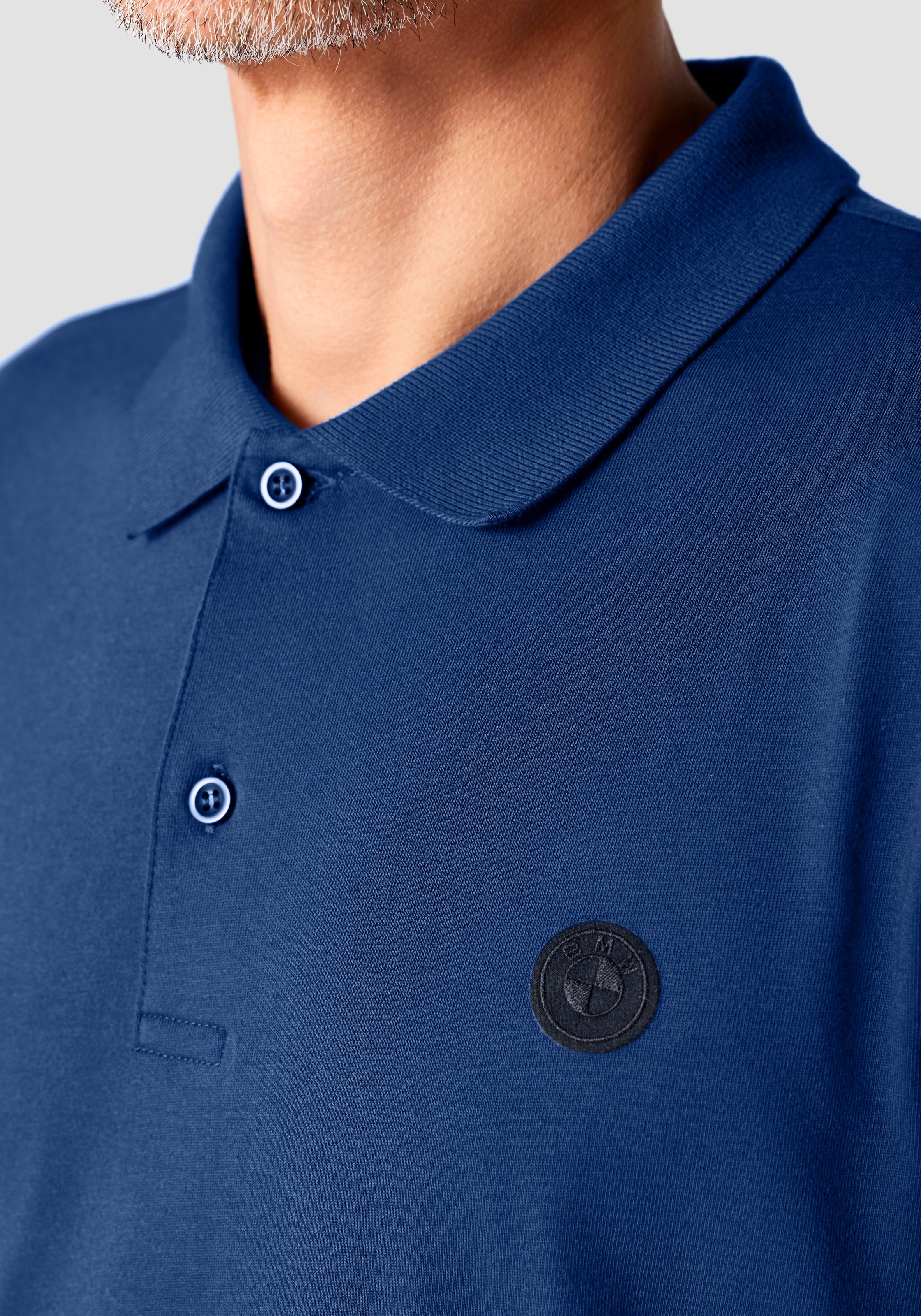 BMW Poloshirt mit Logoprägung auf Brusthöhe