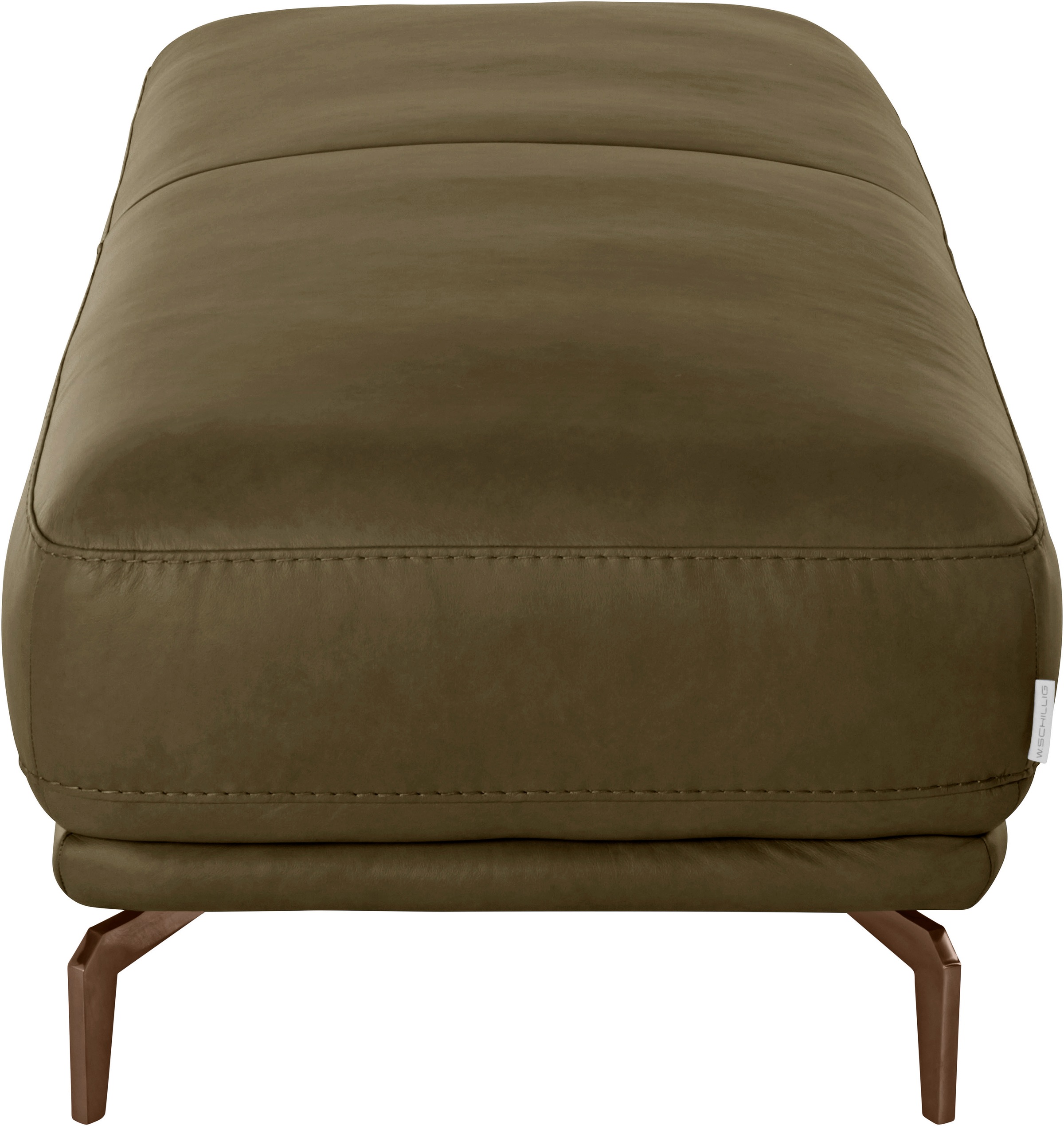 W.SCHILLIG Hocker »montanaa«, mit Metallfüßen in Bronze pulverbeschichtet, Breite 141 cm