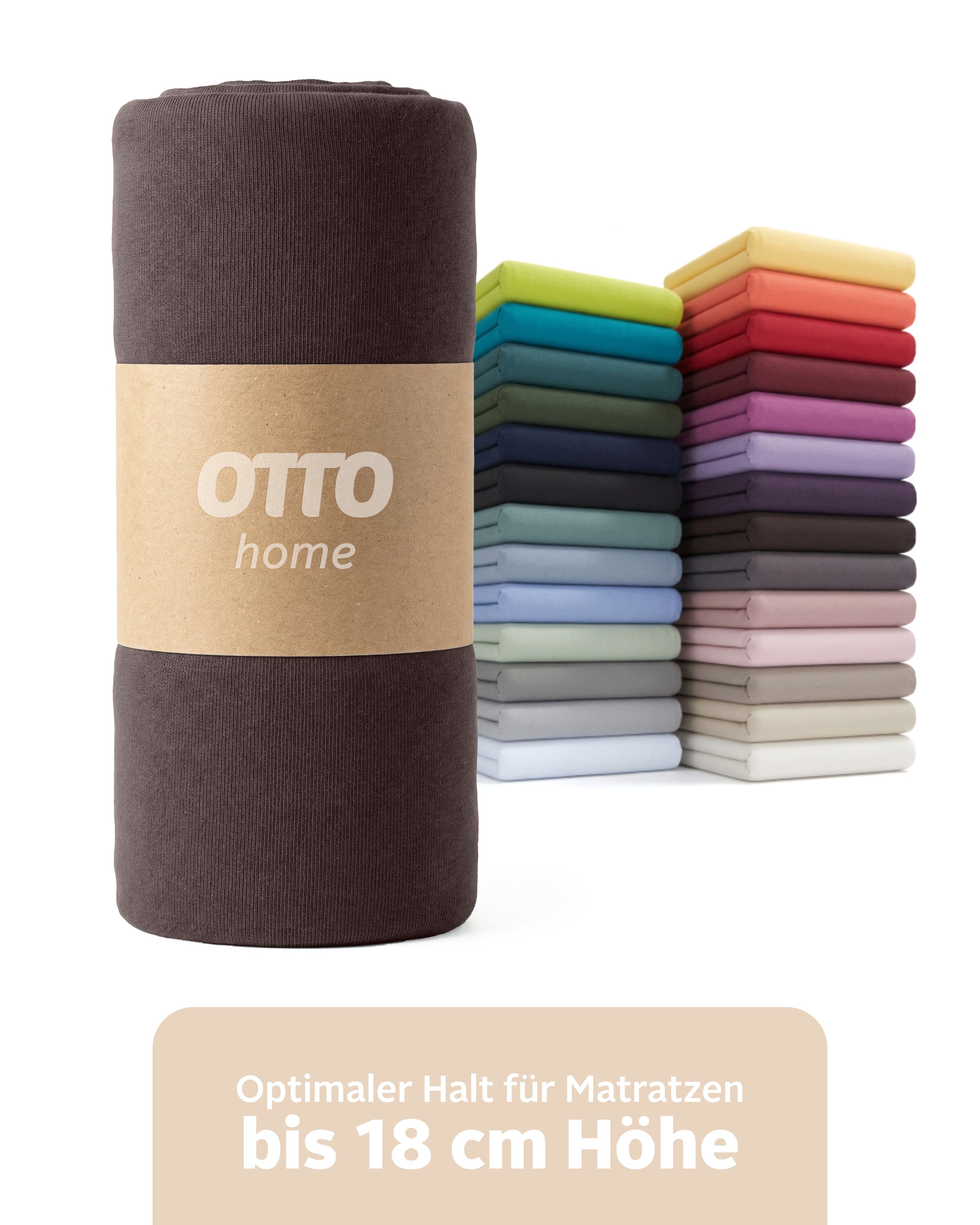 OTTO home Spannbettlaken "PHYSALIS in BASIC und PREMIUM Qualität, 100% Baumwolle" für Matratzen bis 18 cm Höhe, Bettlaken, Spannbetttuch, pflegeleicht