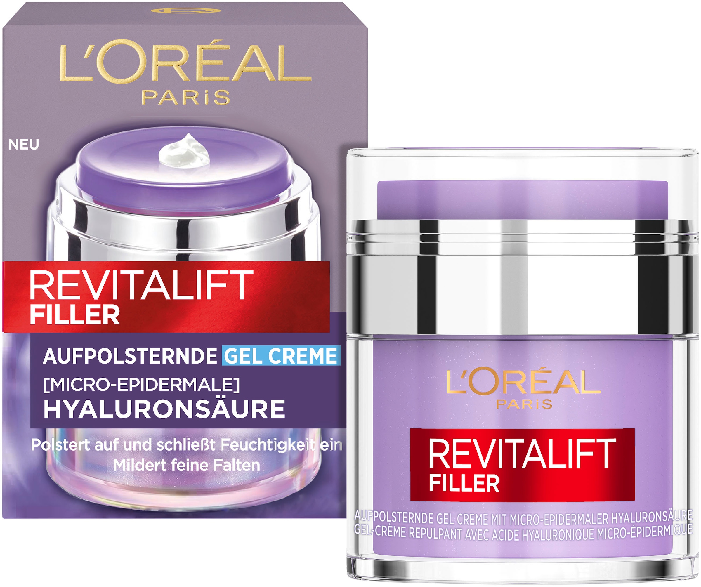 L'ORÉAL PARIS Gesichtsgel »Aufpolsternde Gel-Creme«, mit Hyaluron