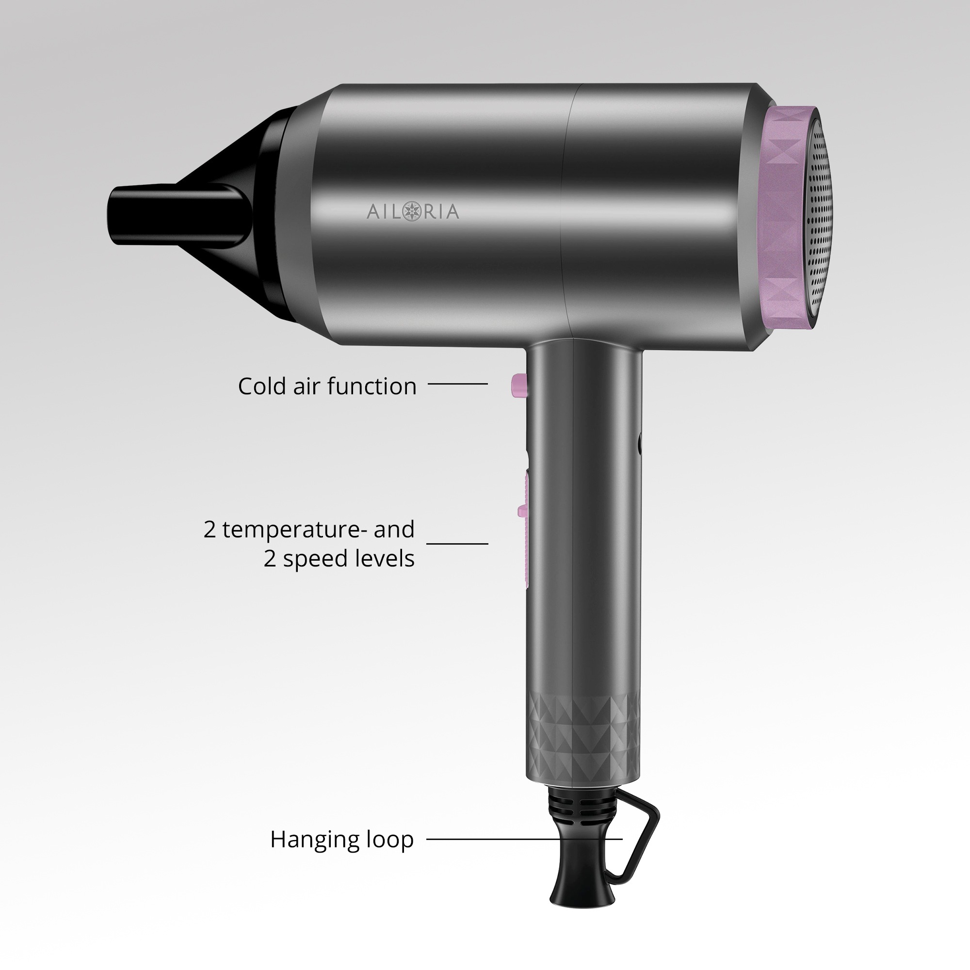AILORIA Ionic-Haartrockner »Haartrockner mit Ionen-Technologie 2200 W RESPIRE«