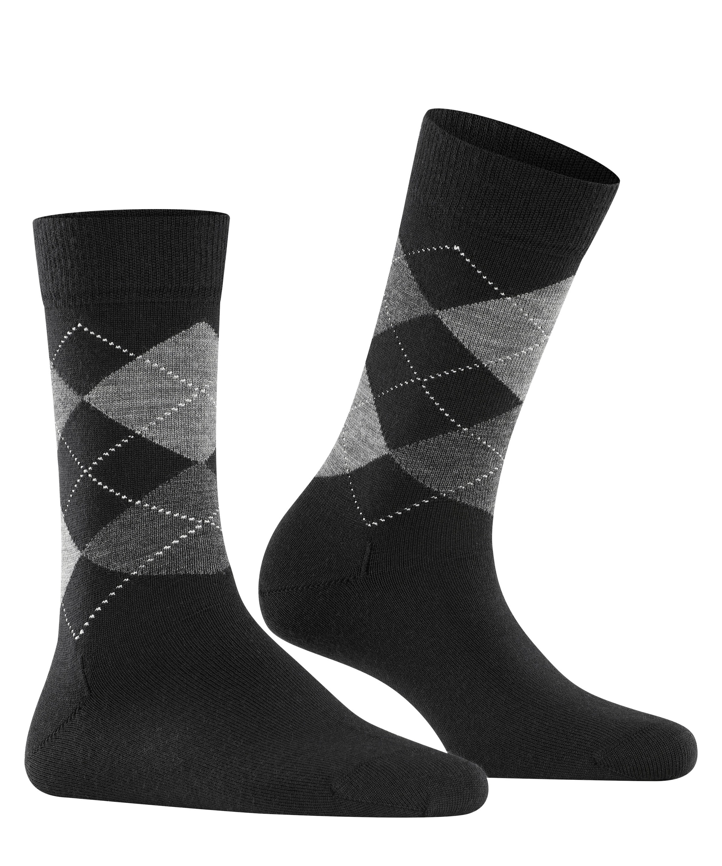 Burlington Socken »Marylebone« Einheitsgröße 36-41, wärmende Wollmischung, Argyle-Muster