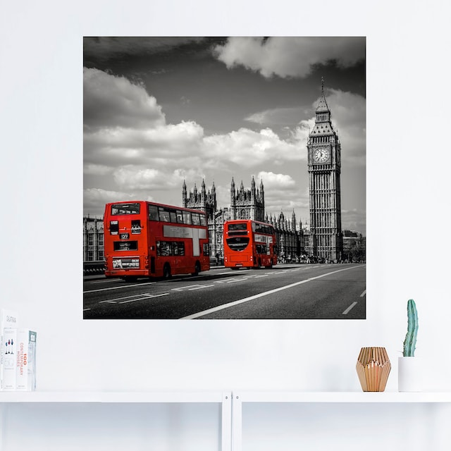 Artland Wandbild »Typisch London«, London, (1 St.), als Alubild,  Leinwandbild, Wandaufkleber oder Poster in versch. Größen auf Raten  bestellen