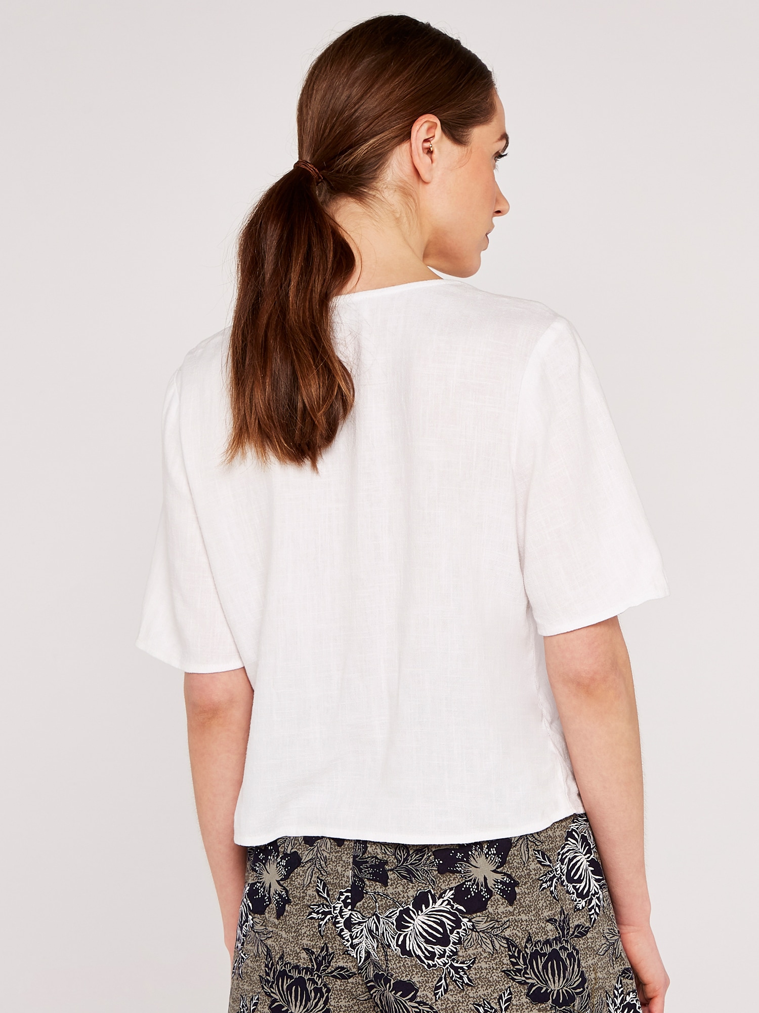 Apricot Kurzarmbluse »Bluse« 1 mit Knopfleiste