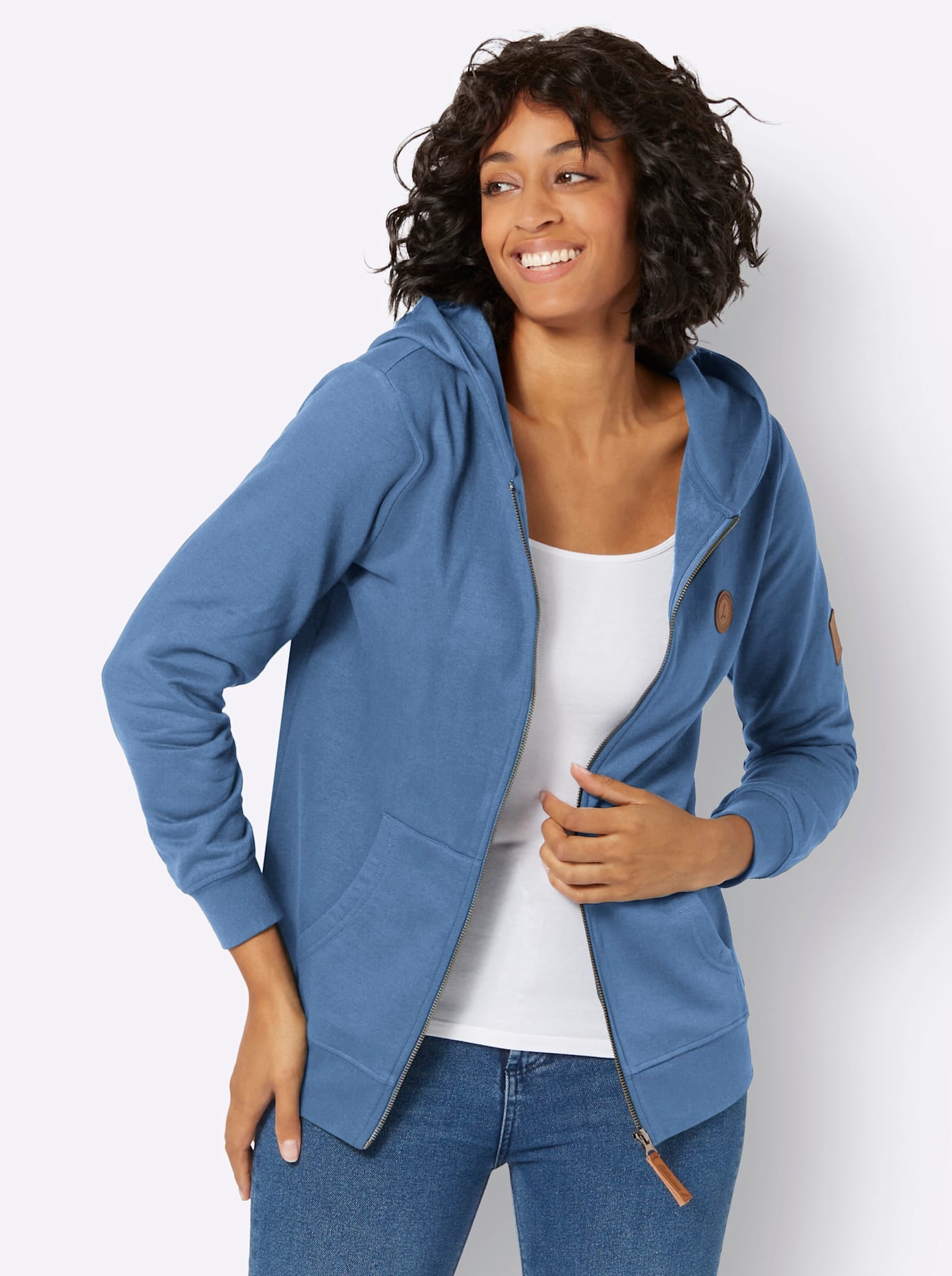 Casual Looks Shirtjacke »Sweatjacke«, (1 tlg.)