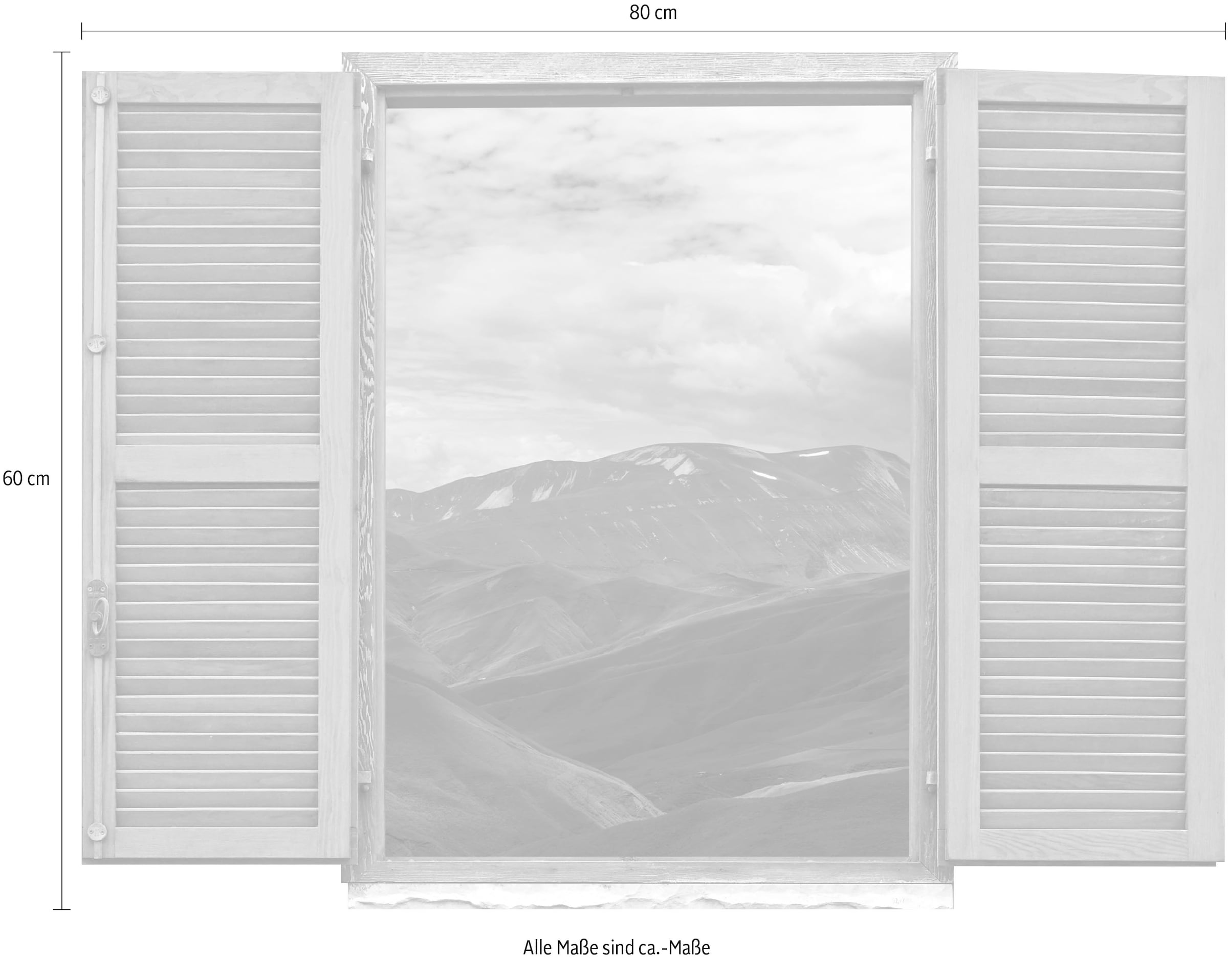 queence Wandtattoo »Landschaft«, (1 St.), Wandsticker, Wandbild, selbstklebend, 3D, Fenster