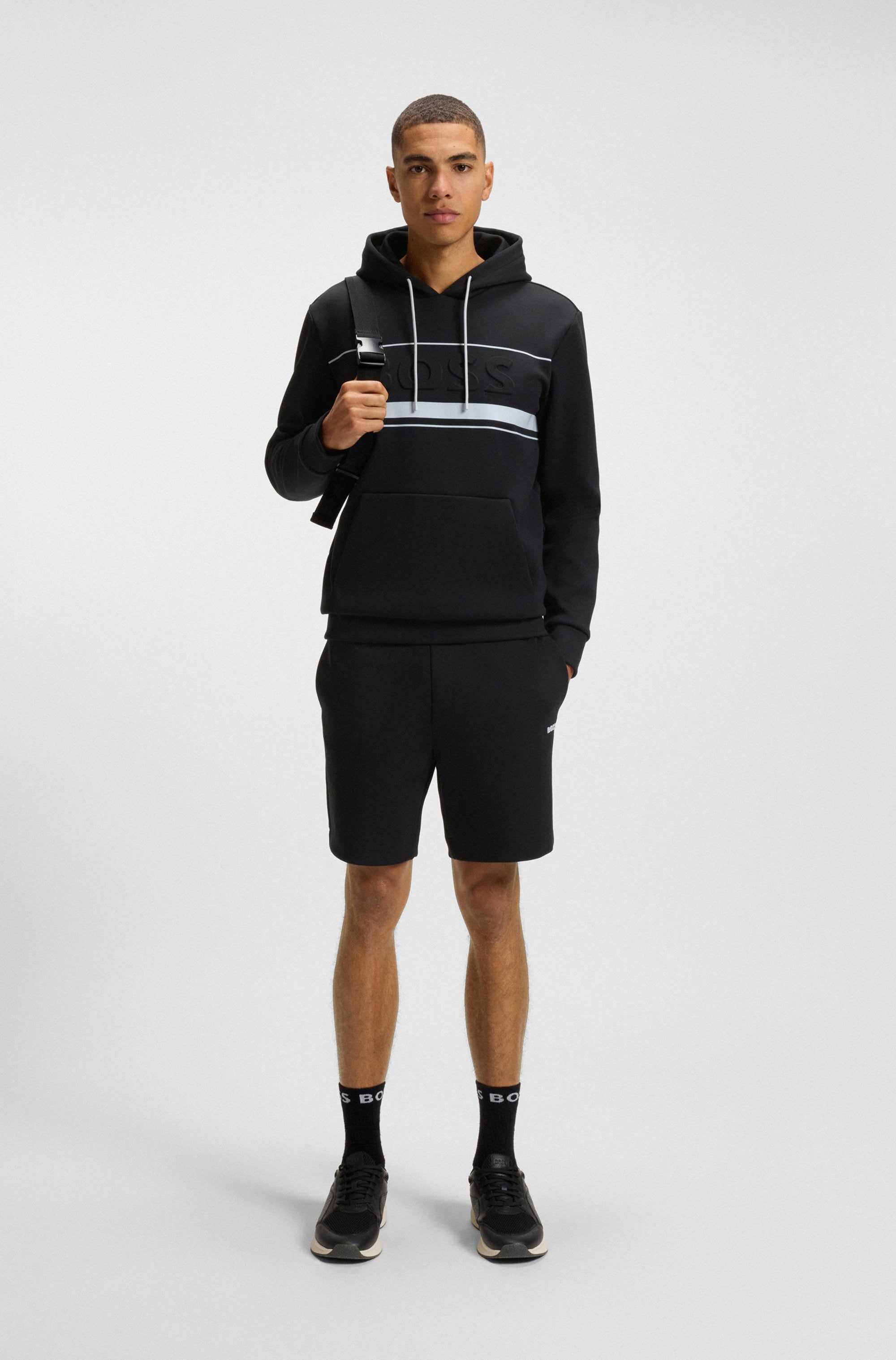 BOSS GREEN Sweatshorts »Zone«, mit Streifendetails