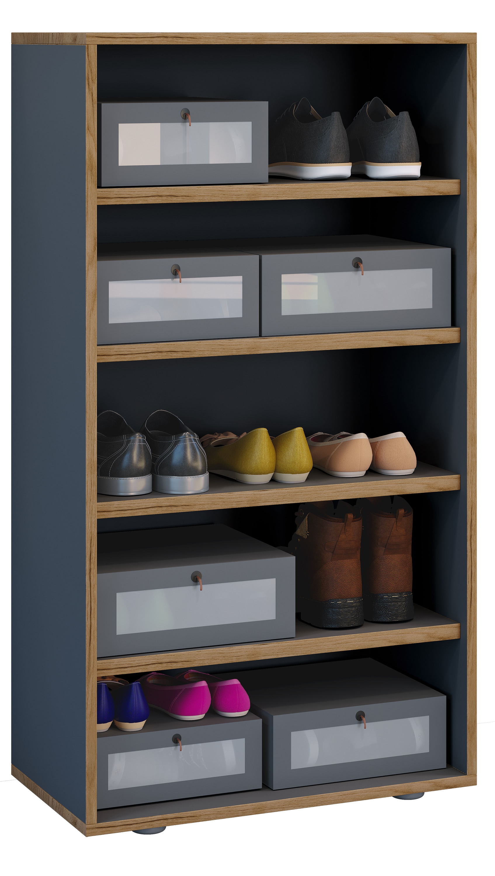 VCM Schuhregal "Holz Regal Schuhschrank Schuhregal Salia B60"