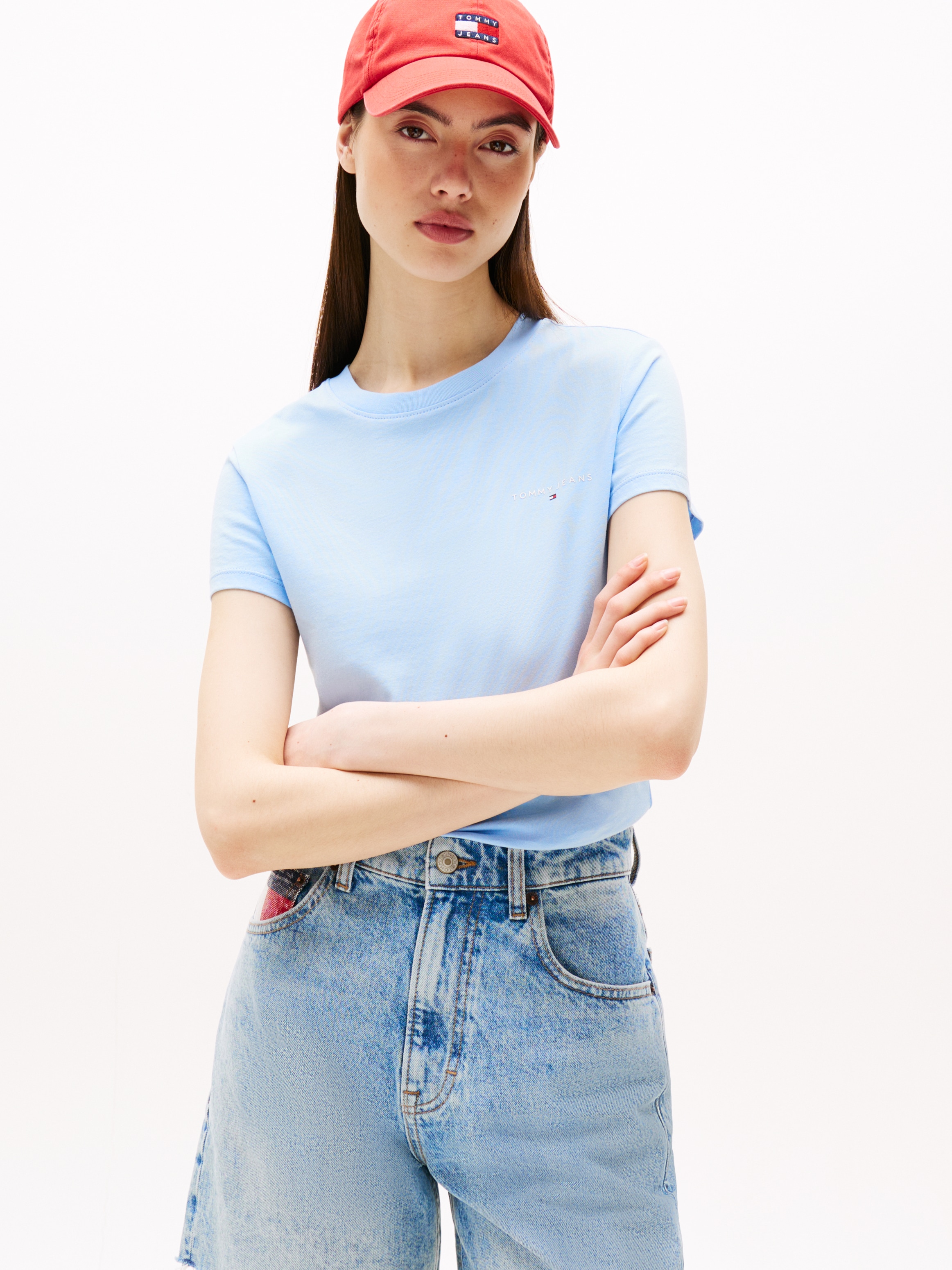 Tommy Jeans Kurzarmshirt »TJW SLIM LINEAR SS TEE EXT«