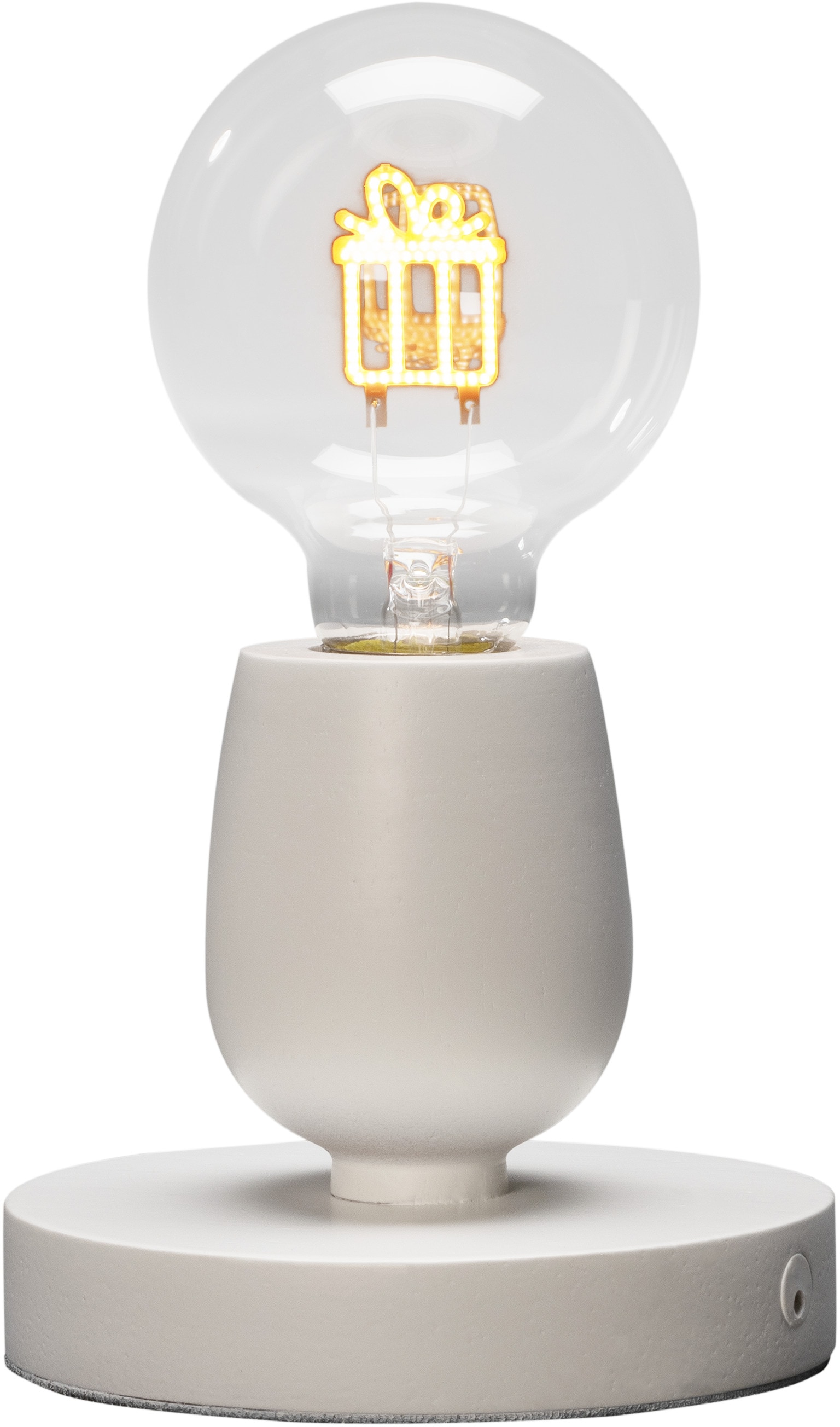 KONSTSMIDE LED Tischleuchte "Geschenk, Weihnachtsdeko" E27 1 Stk. bernsteinfarben mit 6h Timer, 1 bernsteinfarbene Diode