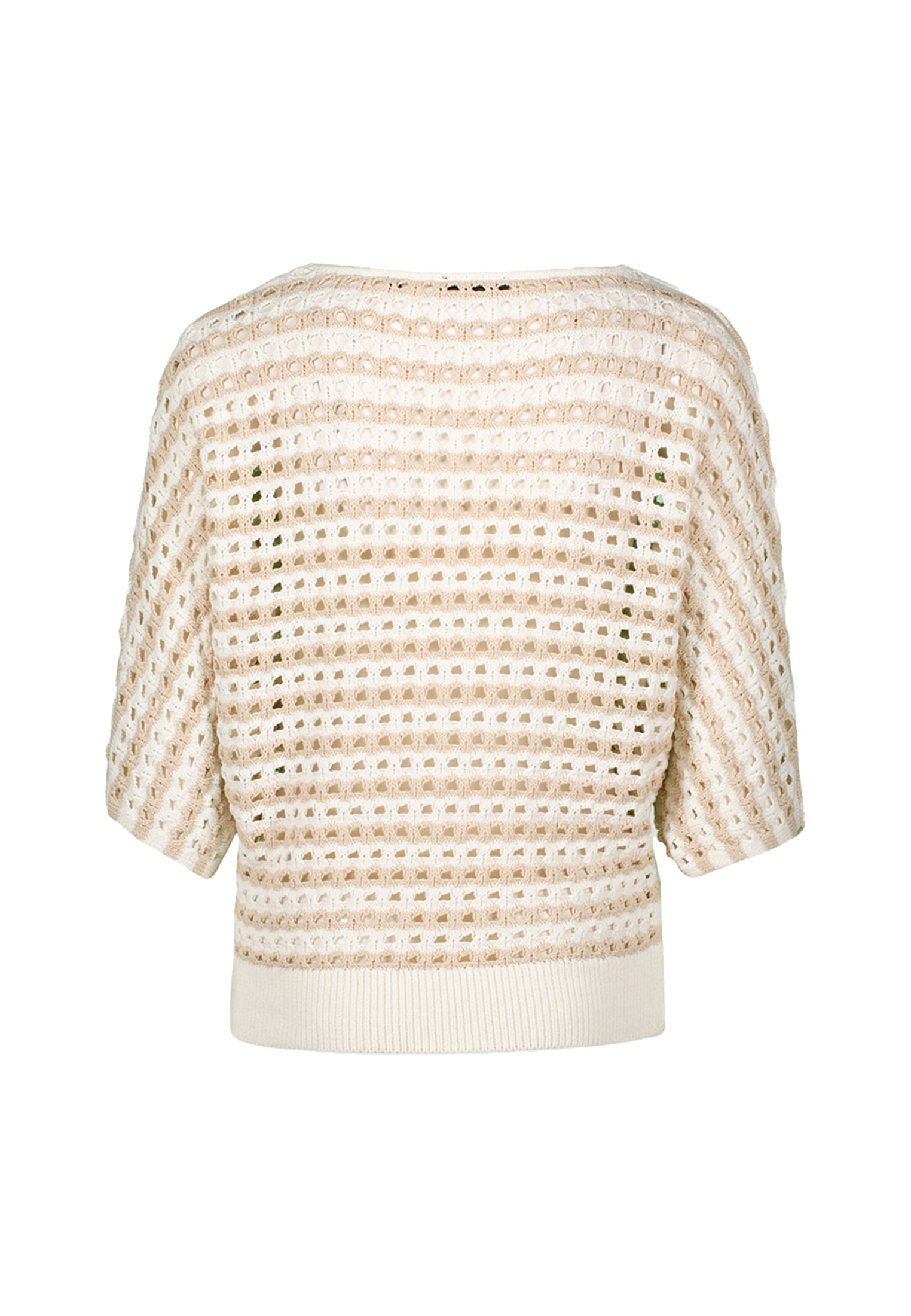 Zero Streifenpullover »Streifen-Pullover mit Lochmuster«
