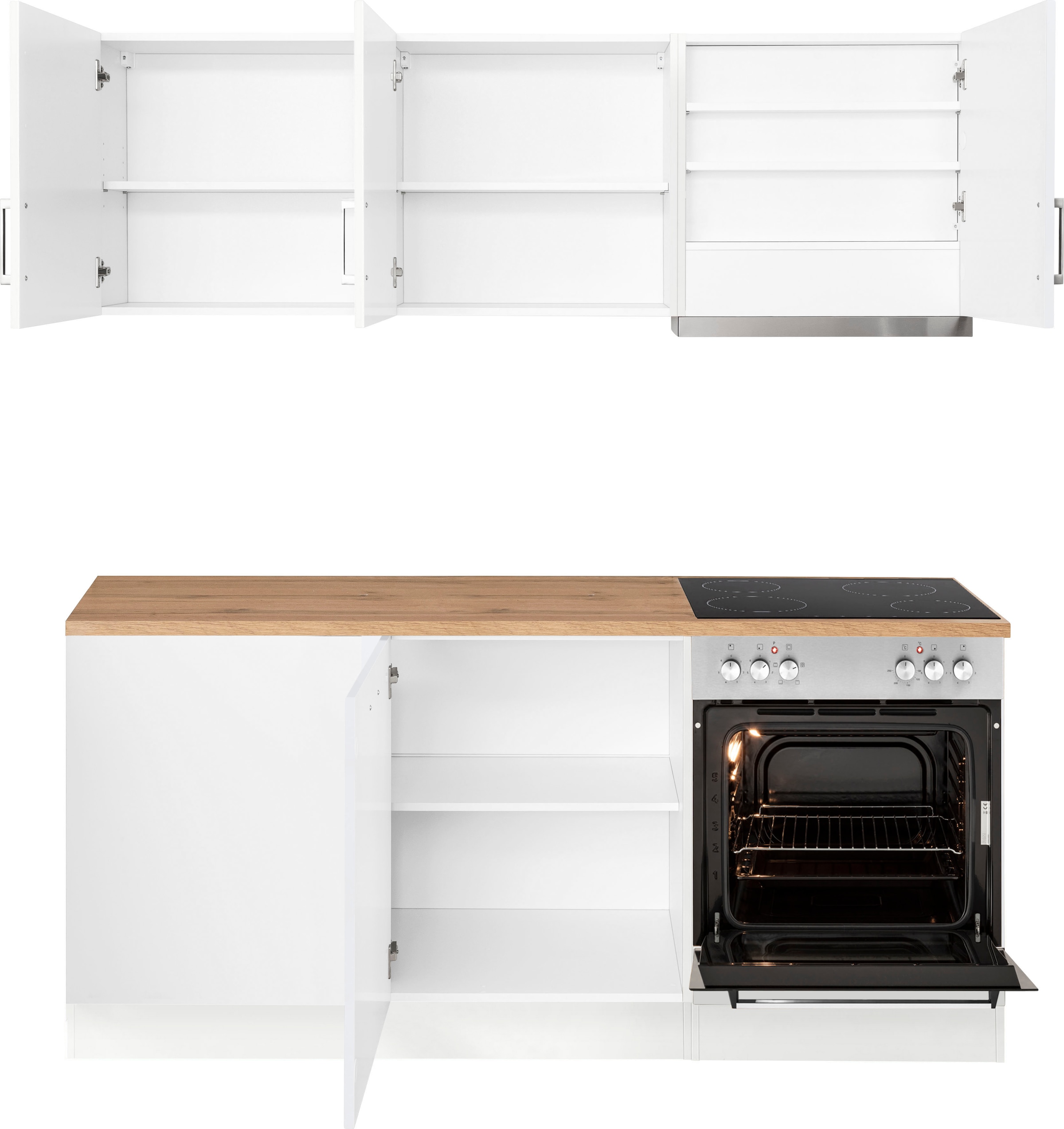 KOCHSTATION Winkelküche »KS-Tinnum«, mit E-Geräten, Stellbreite 240/180 cm