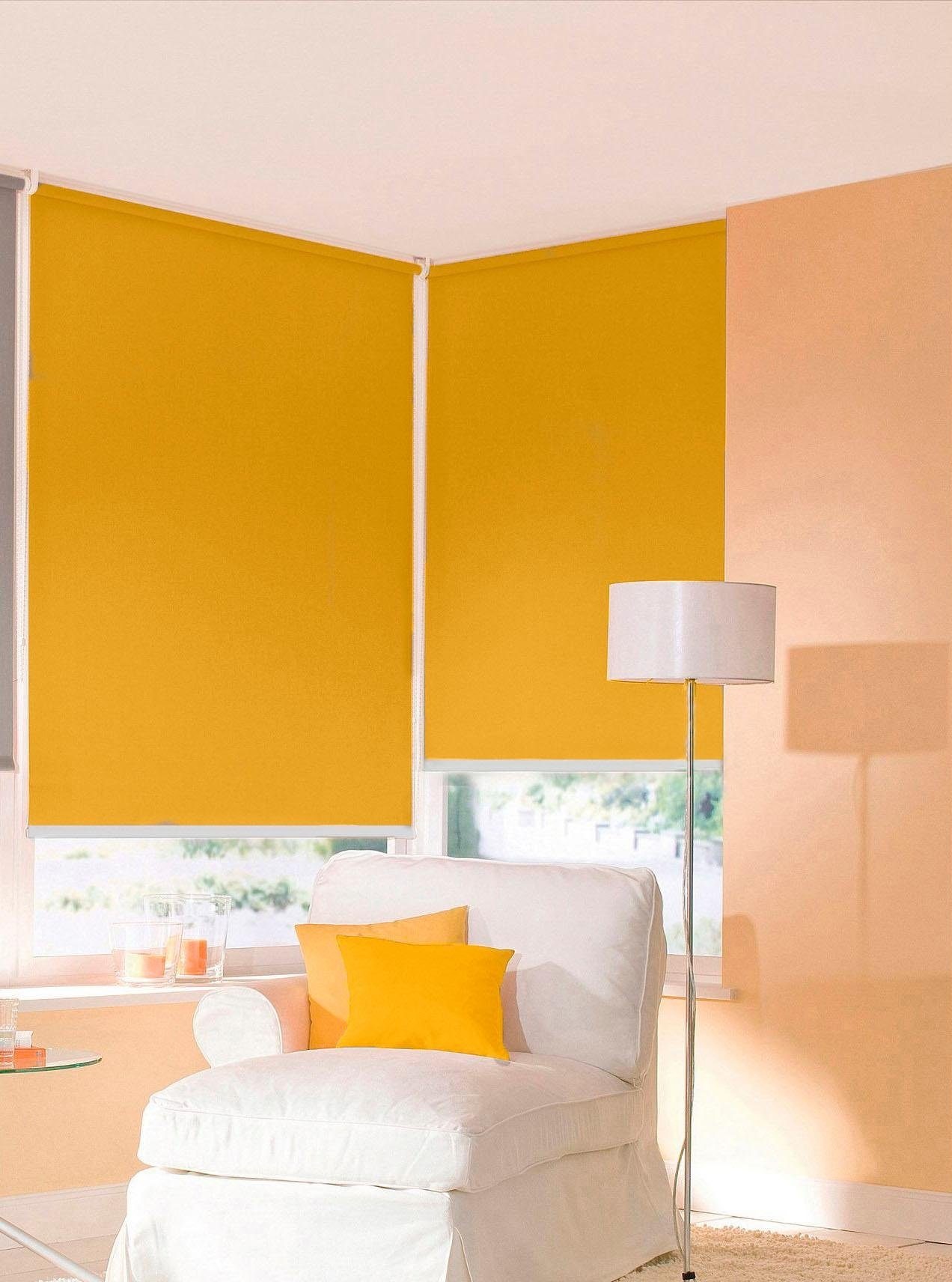 sunlines Seitenzugrollo »One size Style uni Verdunkelung« verdunkelnd freihängend Made in Germany