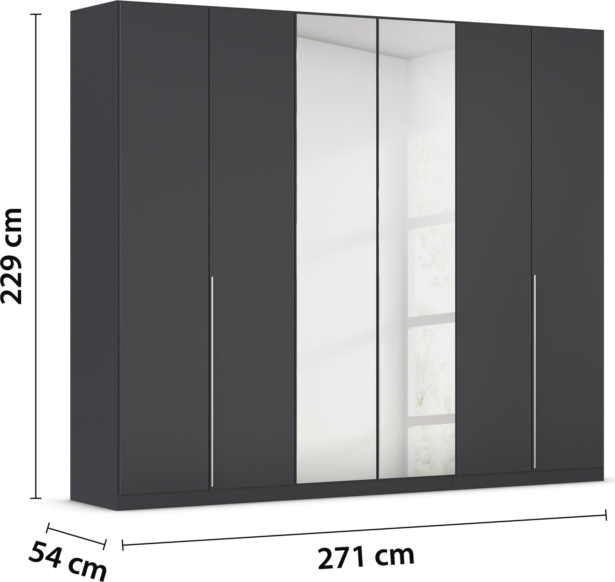 rauch Drehtürenschrank »Kleiderschrank Schrank Garderobe AGORDO mit Dekor- oder Hochglanzfront«, (in zwei Griff-Farben), durchdachte Innenausstattung, in 6 Breiten und 2 Höhen MADE IN GERMANY