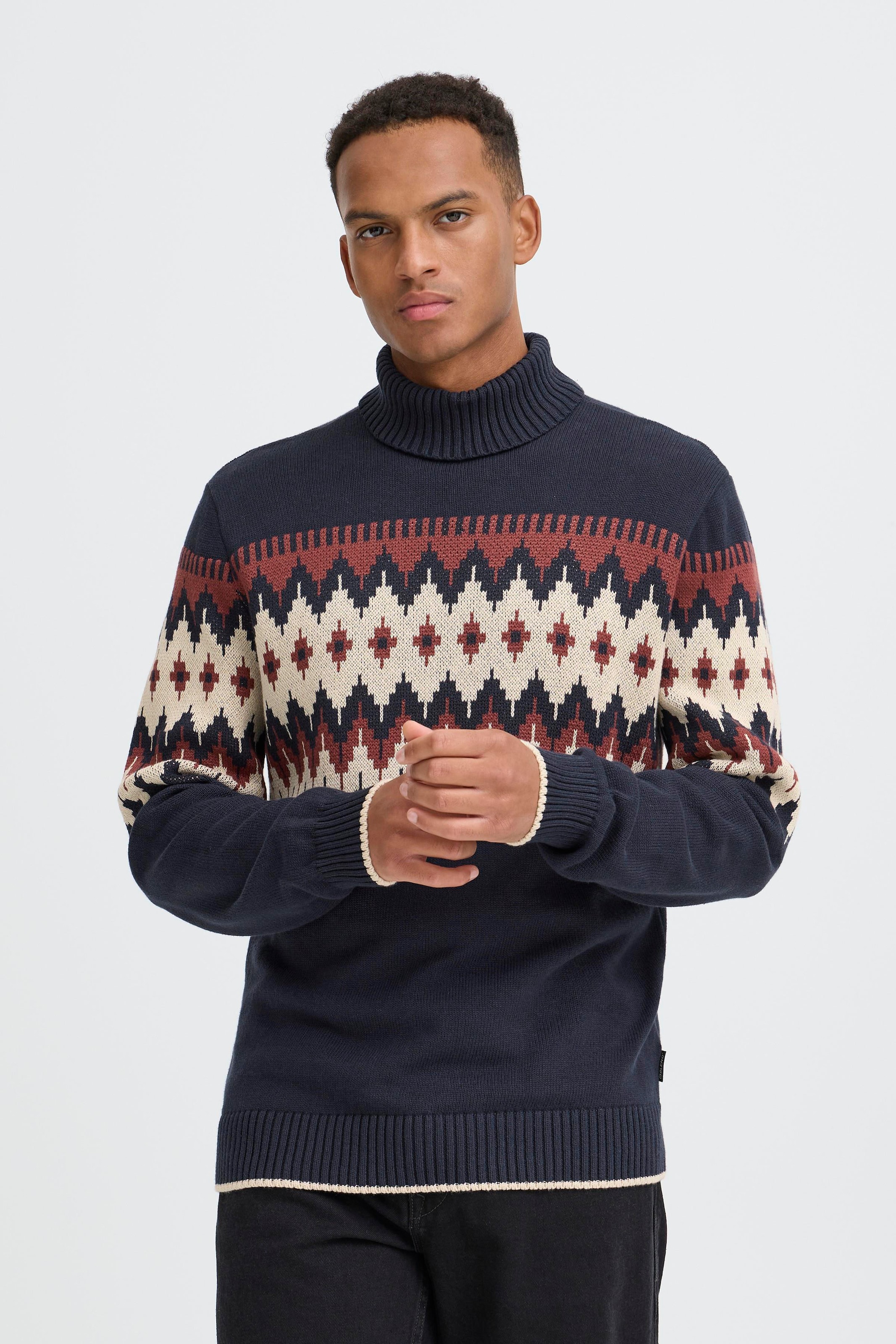 Blend Rollkragenpullover »BHBENJI JACQ KNIT« im tollen Jacquardmuster