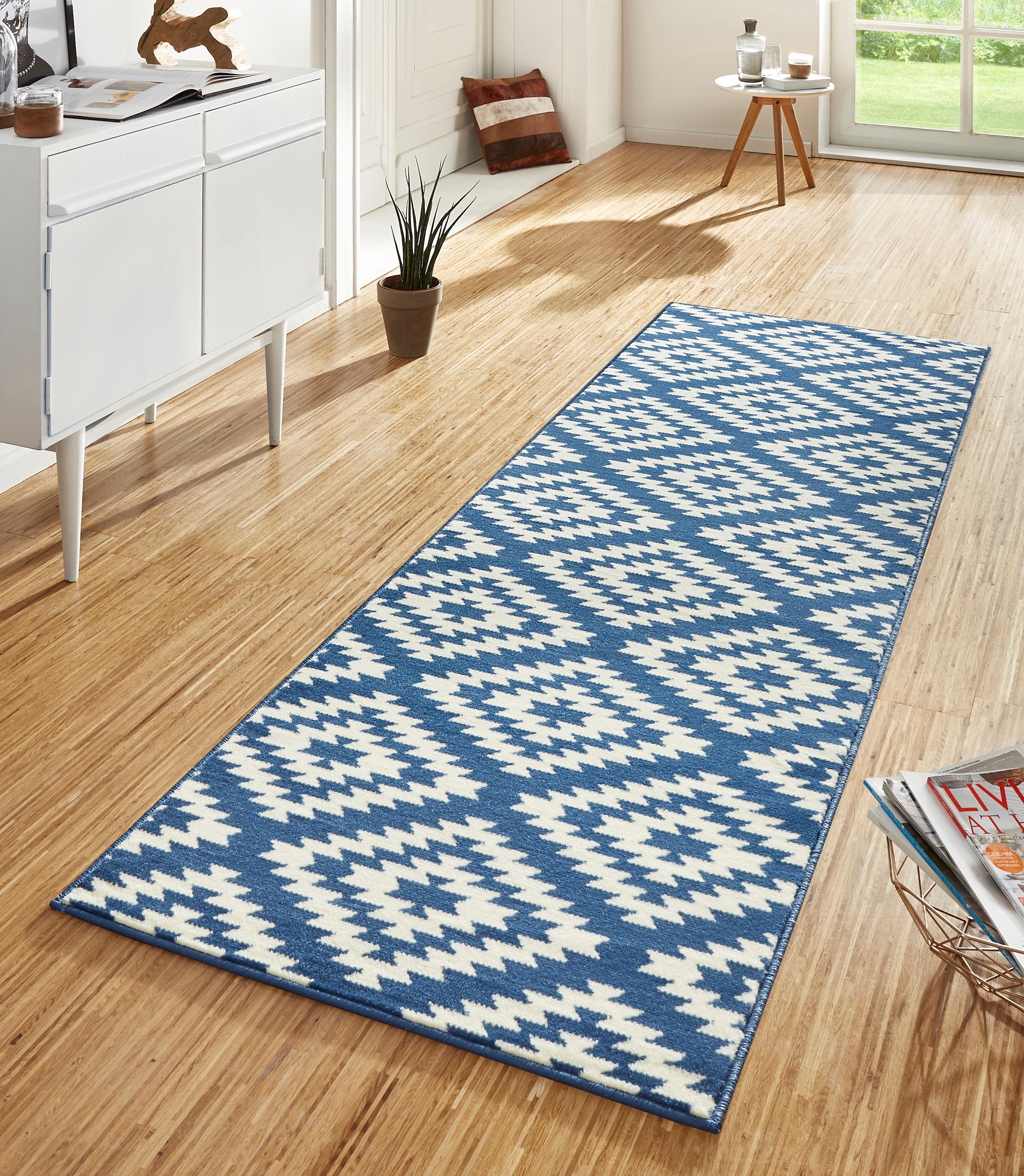 HANSE Home Läufer »Nordic«, rechteckig, 9 mm Höhe, Kurzflor, Raute, Teppich, Weich, Esszimmer, Kinderzimmer, Flur, Modern