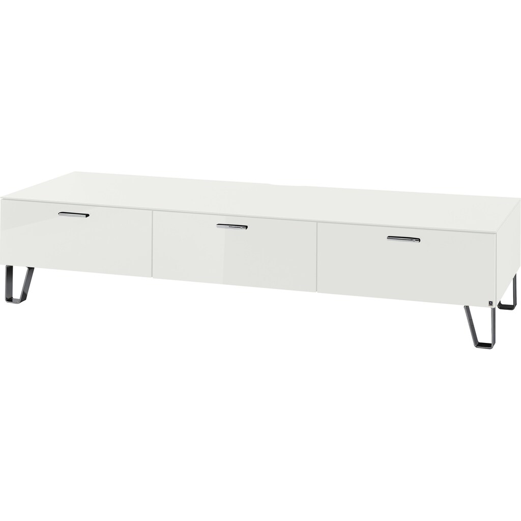 LEONARDO Lowboard »CUBE«, auf Designfüßen, mit 3 Schubladen, Breite 189 cm