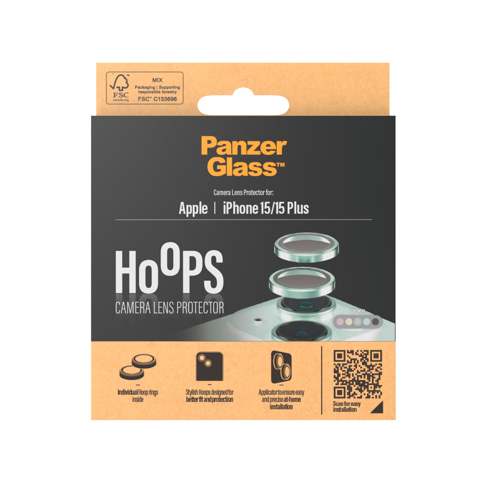 PanzerGlass Kameraschutzglas »Hoops Camera Protector« für Apple iPhone 15;Apple iPhone 15 Plus