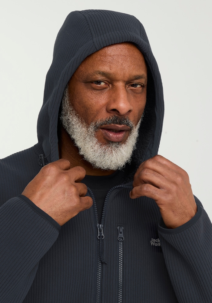 Jack Wolfskin Fleecejacke »LAKE RIDGE HOODED JKT M« mit Kapuze