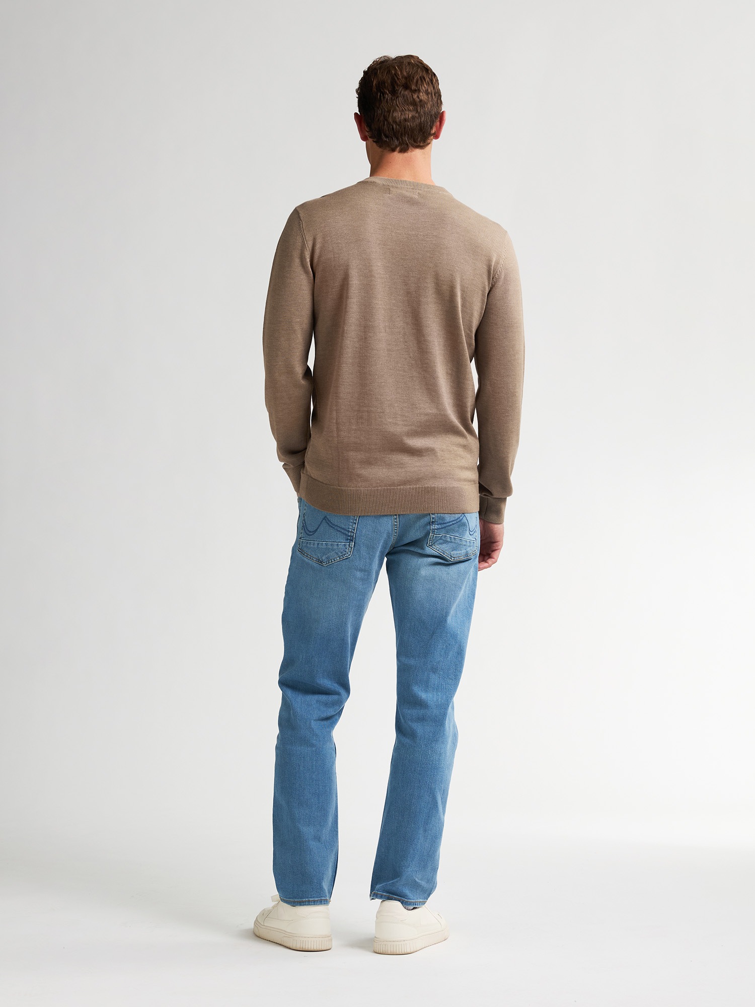 Petrol Industries V-Ausschnitt-Pullover »V-Neck Basi« Materialmix mit Baumwollanteil