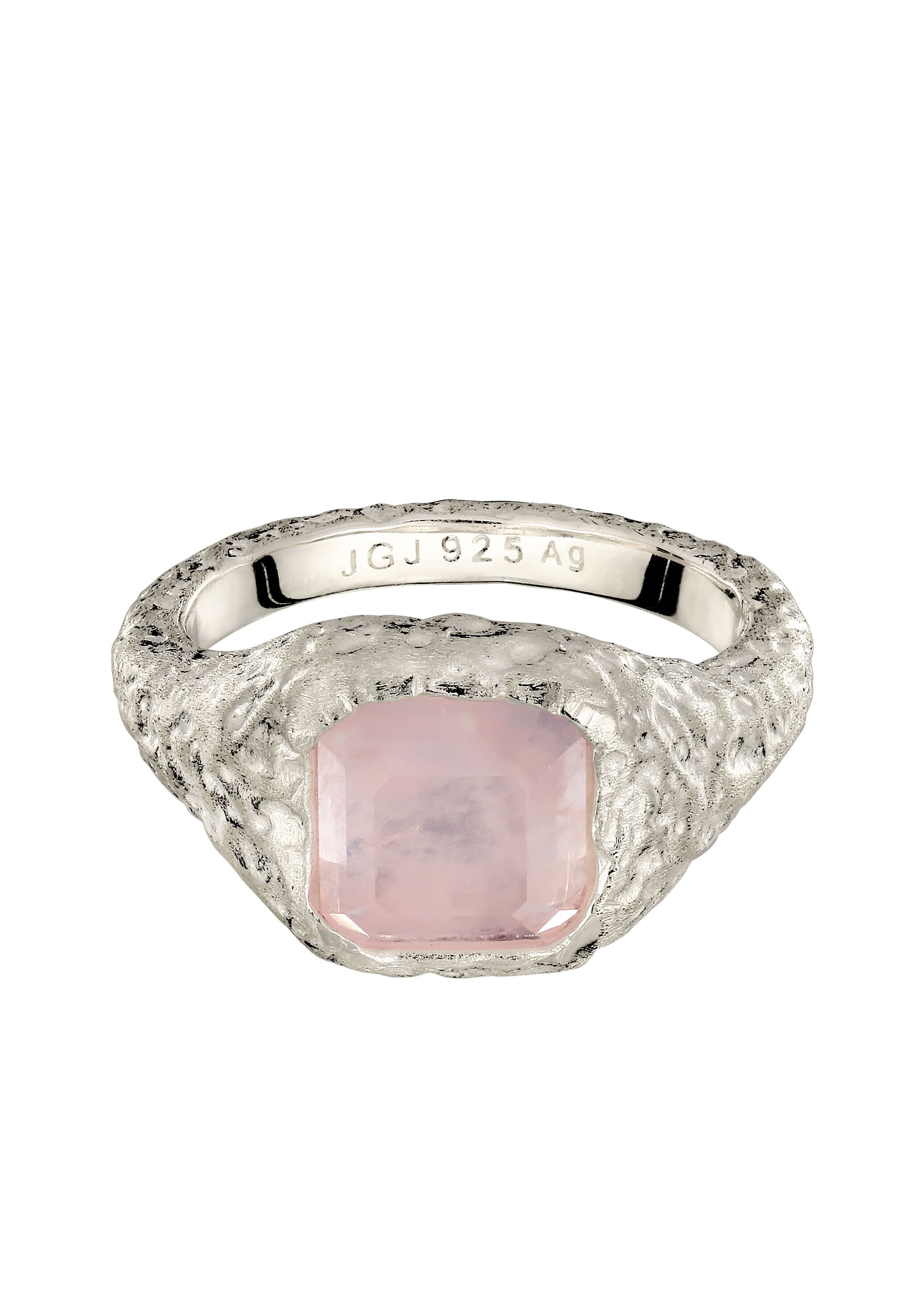 HAZE & GLORY Siegelring »Ring Quarz Rosa 925 Sterling Silber«