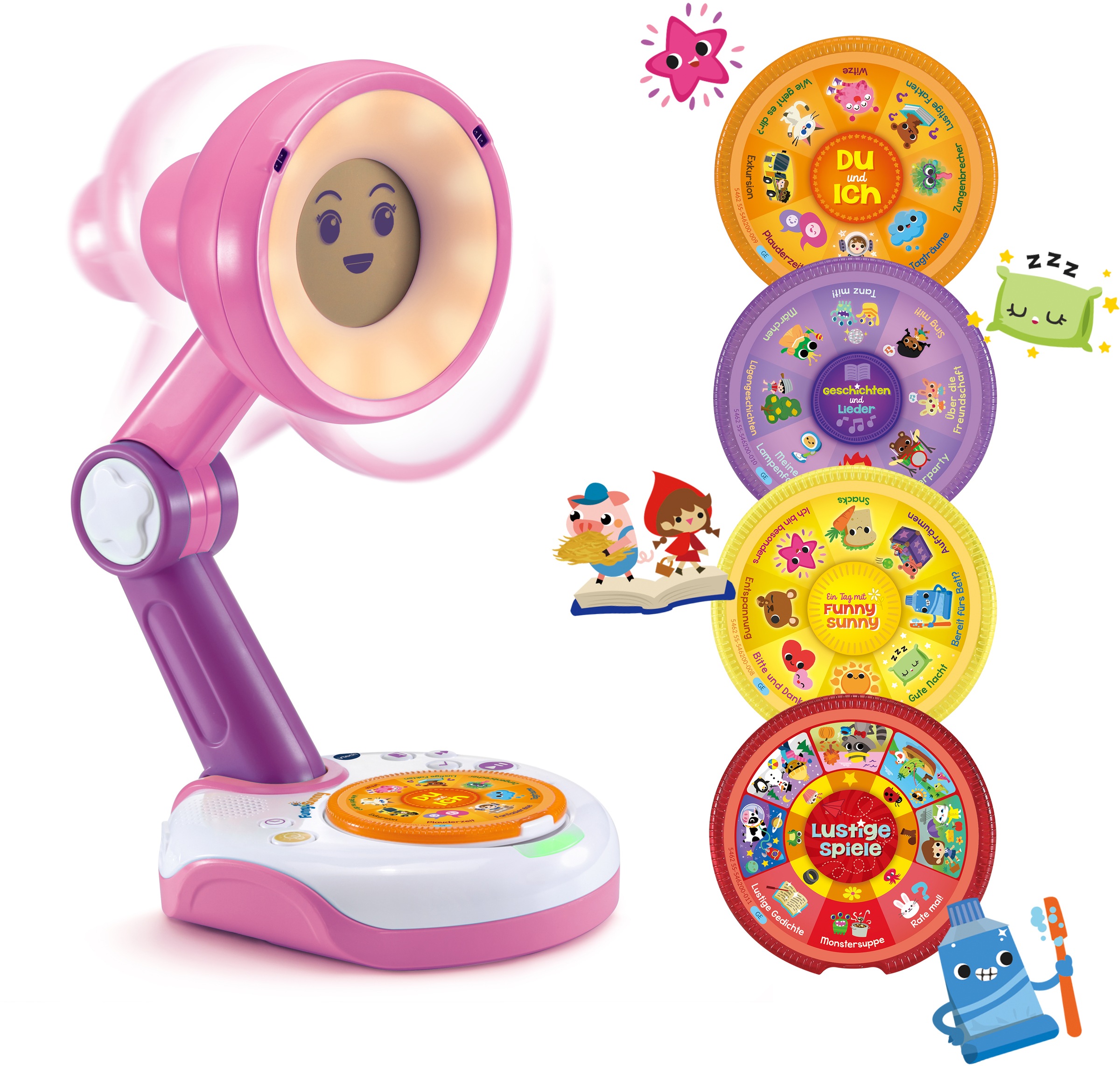 Vtech® Lernspielzeug »Funny Sunny, die interaktive Lampen-Freundin, pink«