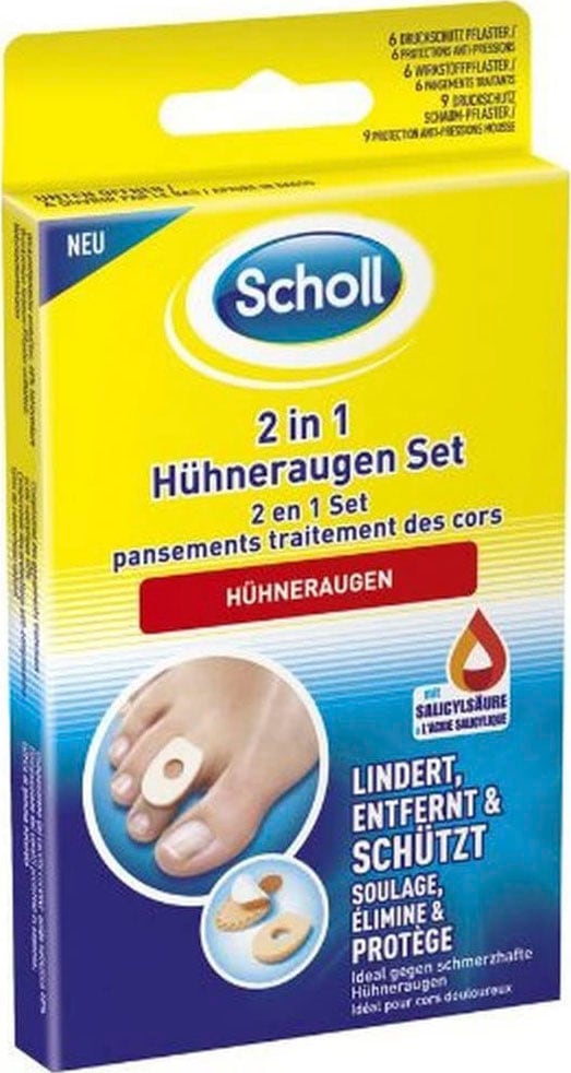Scholl Hühneraugenpflaster »2 in 1«, (Set, 21 St.)