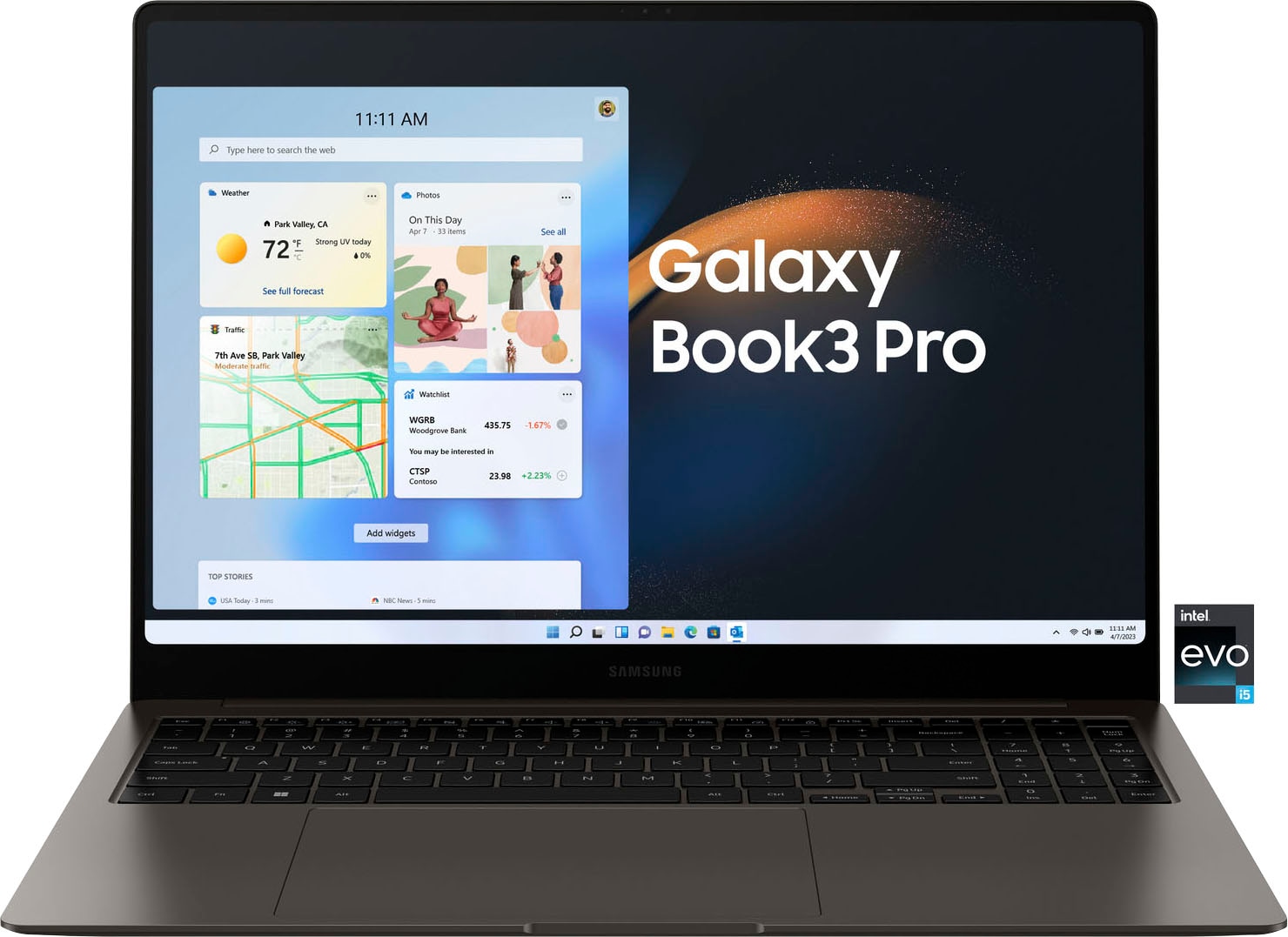 Samsung Notebook »Galaxy Book3 Pro«, 40,62 cm, / 16 Zoll, Intel, Core i5, Iris® Xᵉ Graphics, 256 GB SSD