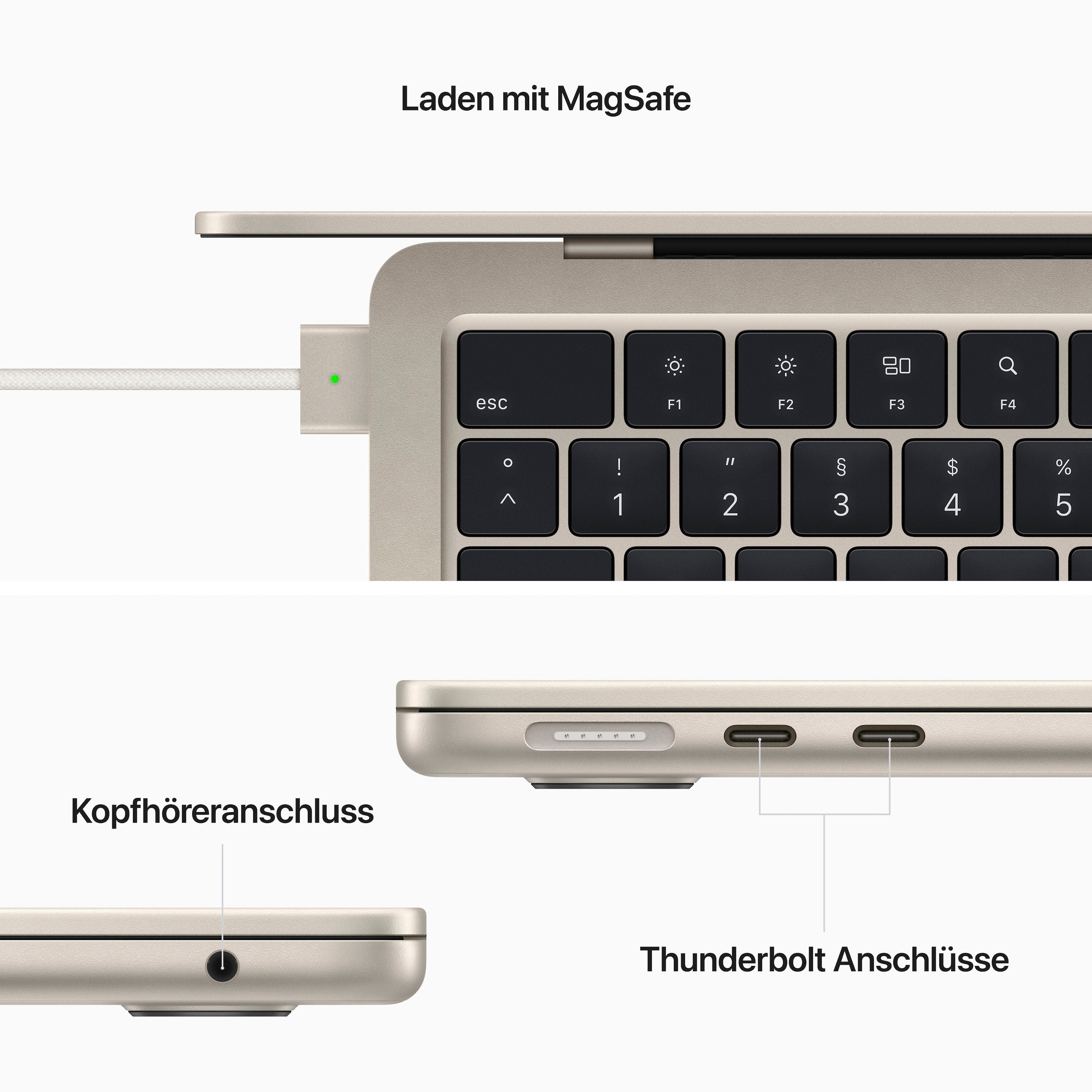 Apple Notebook »MacBook Air«, 34,46 cm, / 13,6 Zoll, Apple, M2, 8-Core CPU, 512 GB SSD