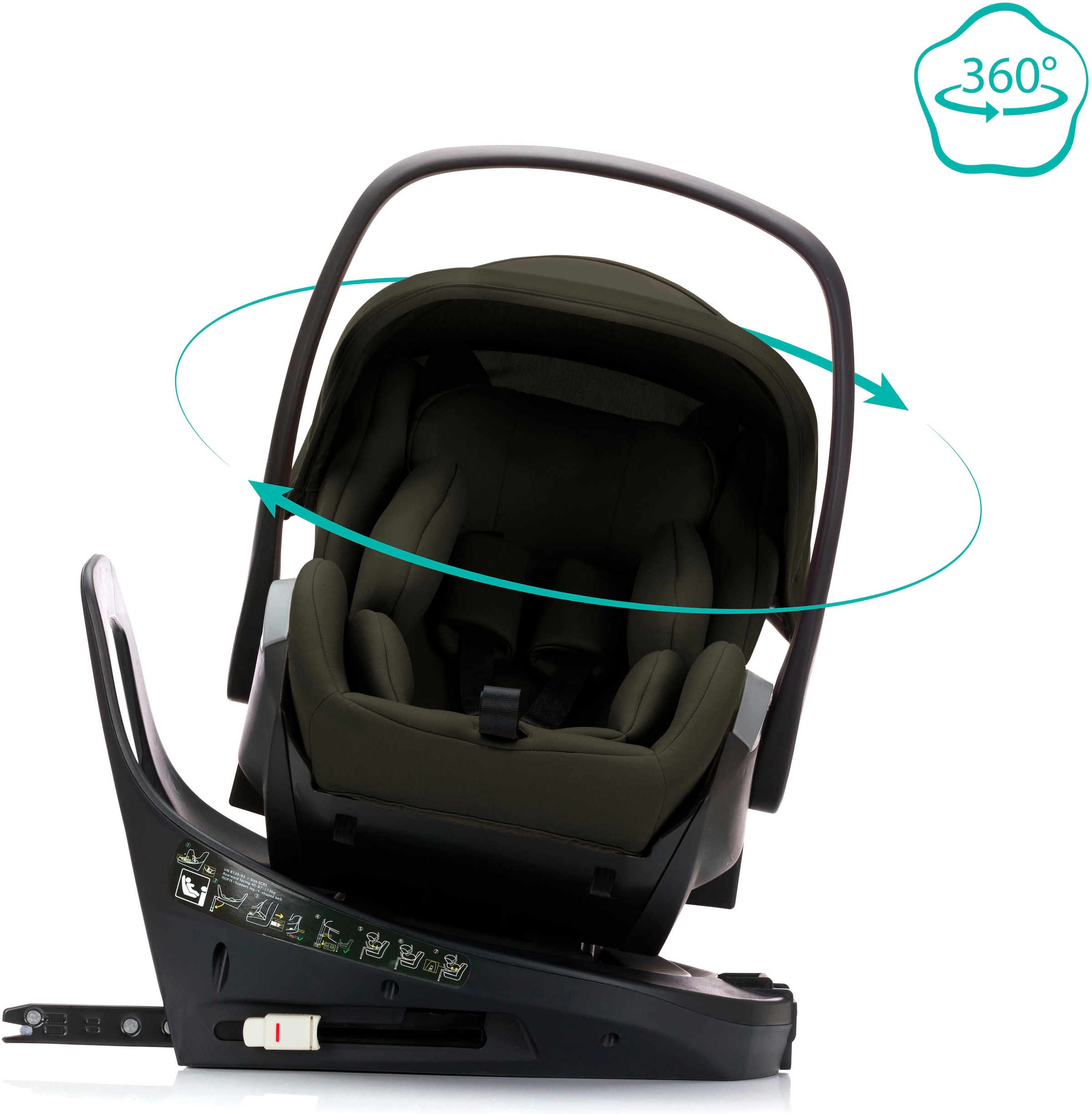 Fillikid Autokindersitz »NOA, inkl. Basisstation«, Gr. 0, 360 °